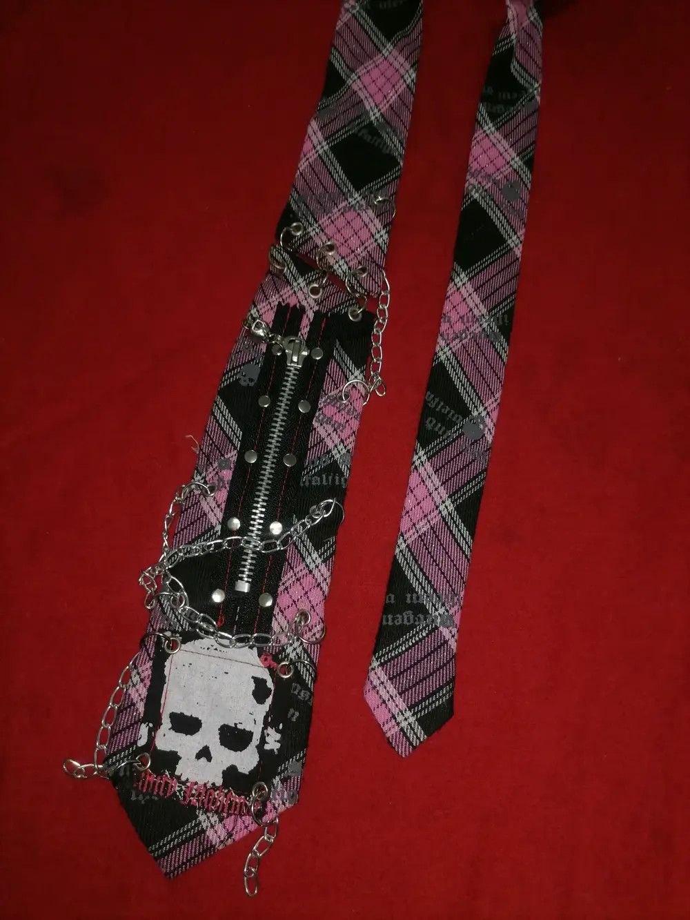 14th Addiction × Hysteric Glamour × Le Grande Bleu (L.G.B.) Rare Japanese Brand Blood Storm Punk Gothic Necktie Size ONE SIZE - 6 Thumbnail