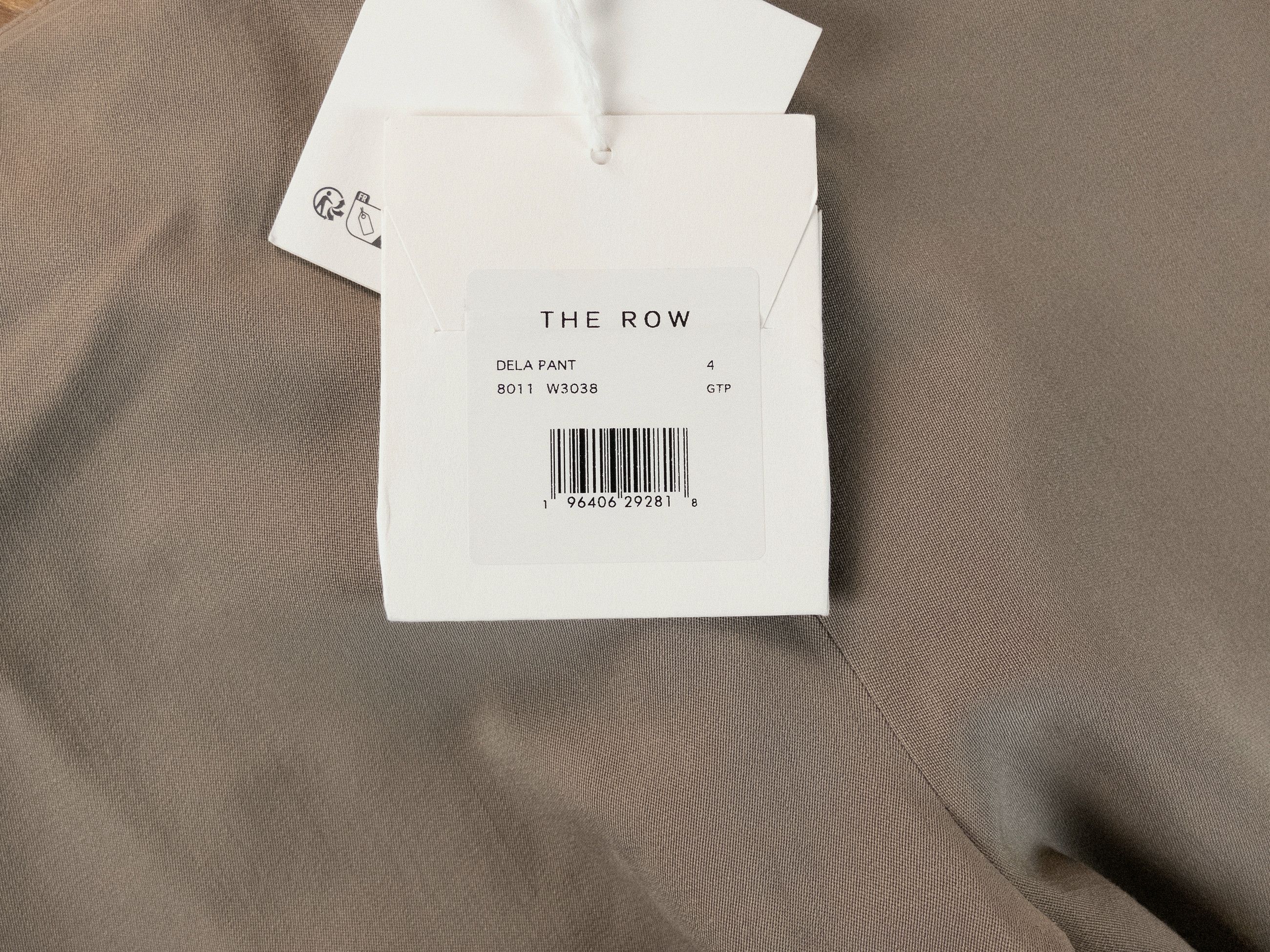 The Row THE ROW Dela taupe gray wide leg wool pants Size 4 US Size 27" / US 4 / IT 40 - 6 Thumbnail
