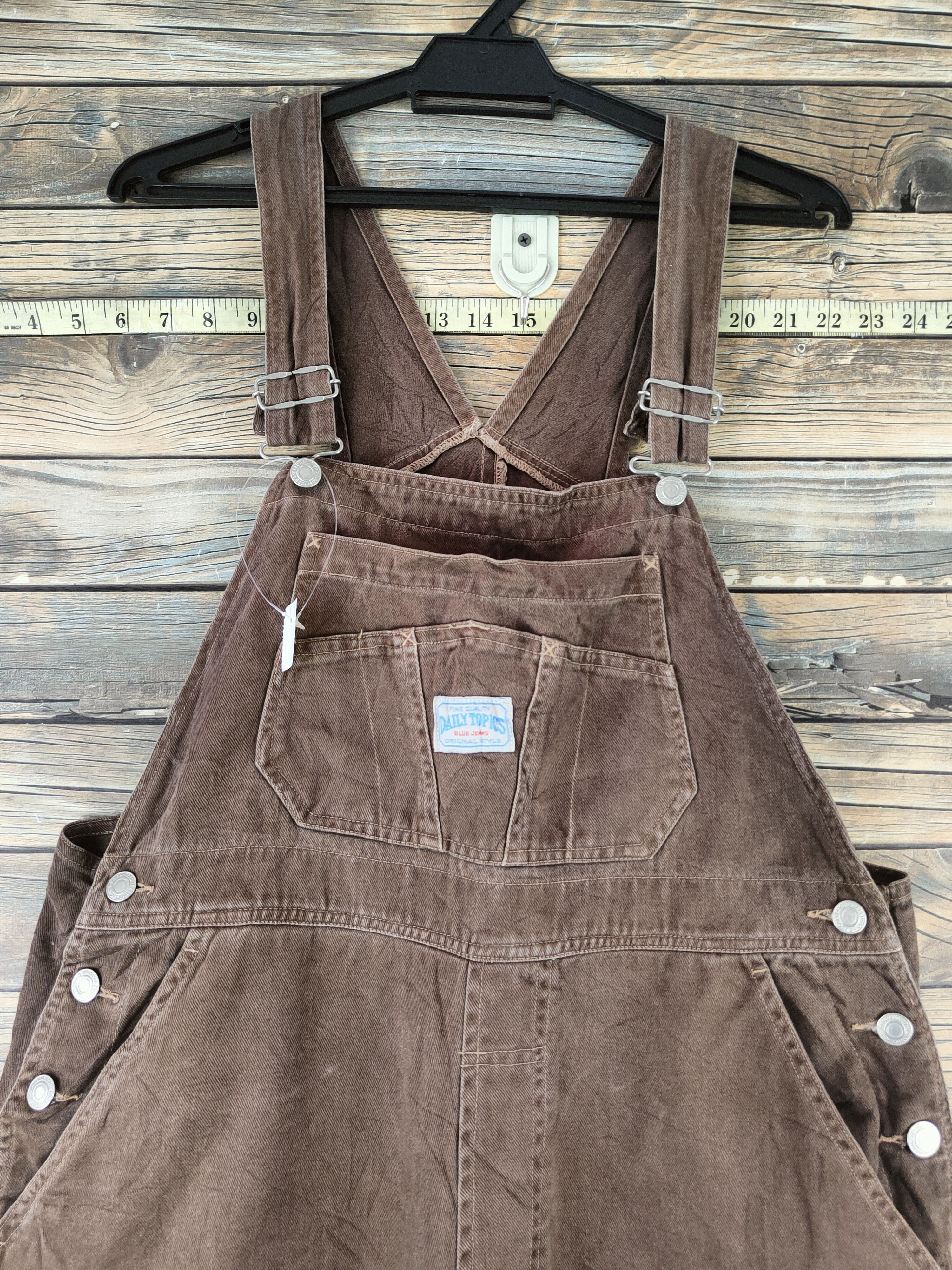 Japanese Brand Daily Topics blue jeans Brown Multipocket Jumpsuits #S2930 Size US 31 - 2 Thumbnail