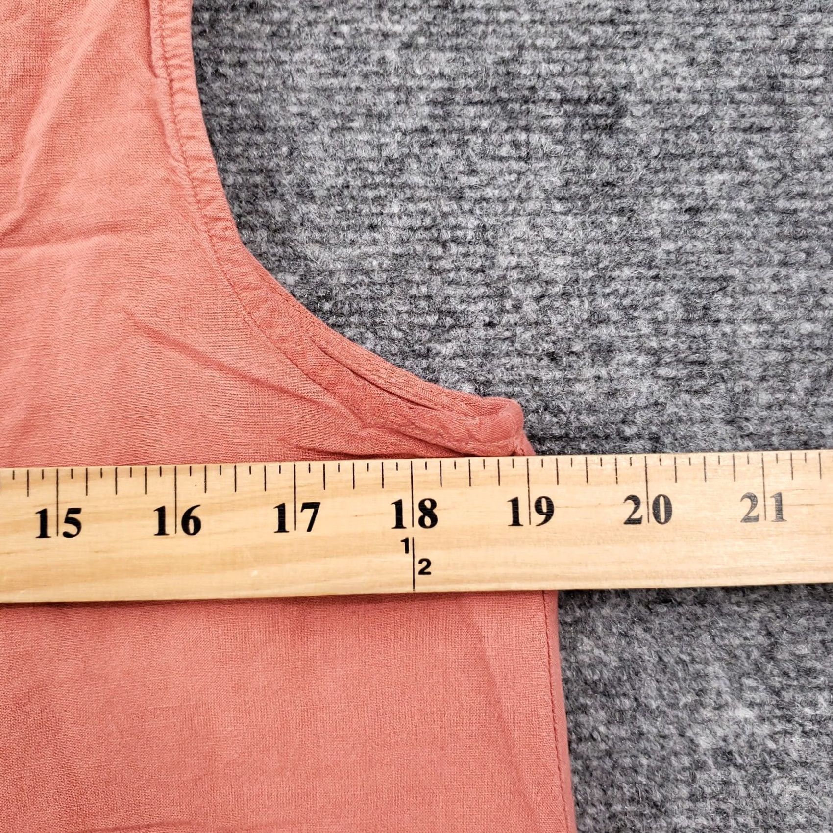Uniqlo Uniqlo Blouse Womens S Small Orange V Neck Sleeveless Popover Linen Casual Top Size S / US 4 / IT 40 - 5 Thumbnail
