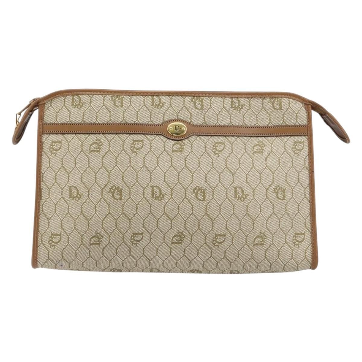 Dior Christian Dior Vintage Honeycomb Zip Coated Canvas Size ONE SIZE - 1 Thumbnail