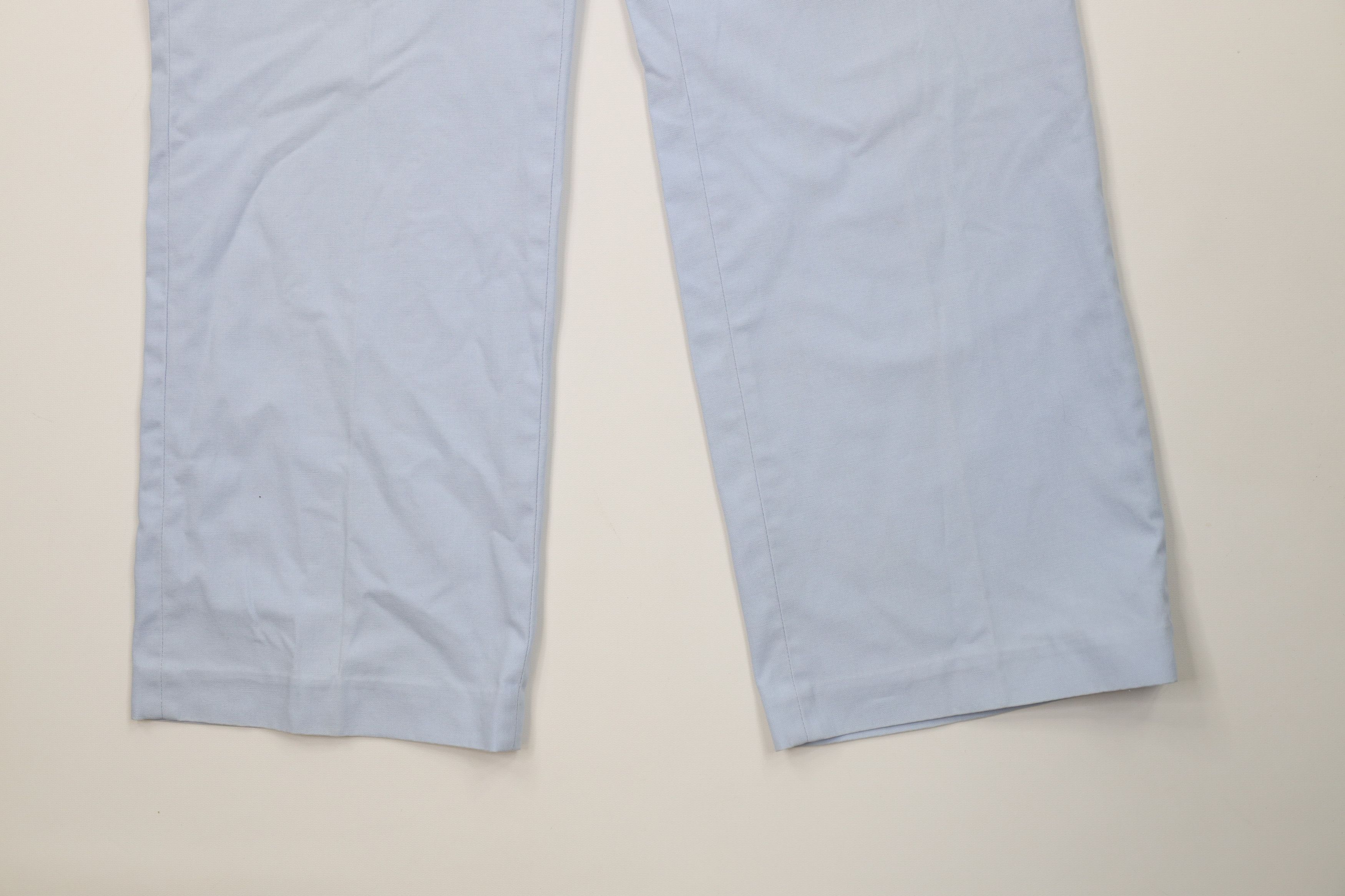 Vintage Vintage 70s Streetwear Wide Leg Chino Pants Carolina Blue Size US 34 / EU 50 - 4 Thumbnail