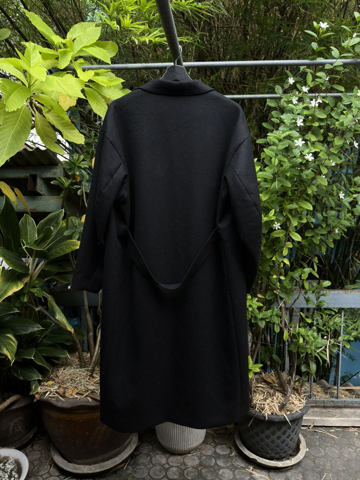 HYKE HYKE A/W 2022 Black Wool Long Shop Coat Size US M / EU 48-50 / 2 - 2 Thumbnail