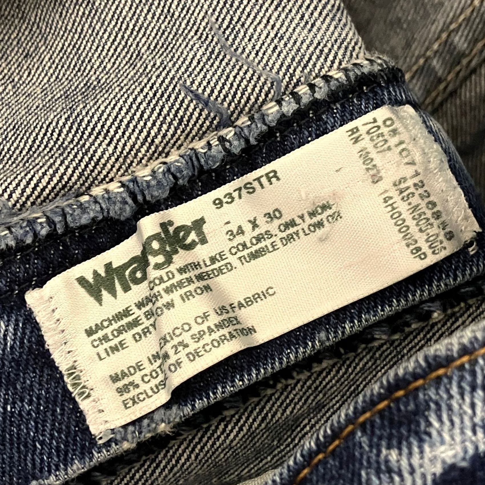 Wrangler Wrangler Jeans Mens 32W 28L Blue Slim Fit Stretch Denim Cowboy Cut 937 Size US 32 / EU 48 - 5 Thumbnail