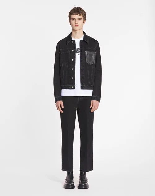 Lanvin o1h1sh11224 Regular Jacket Leather Detail in Black Size US S / EU 44-46 / 1 - 3 Thumbnail