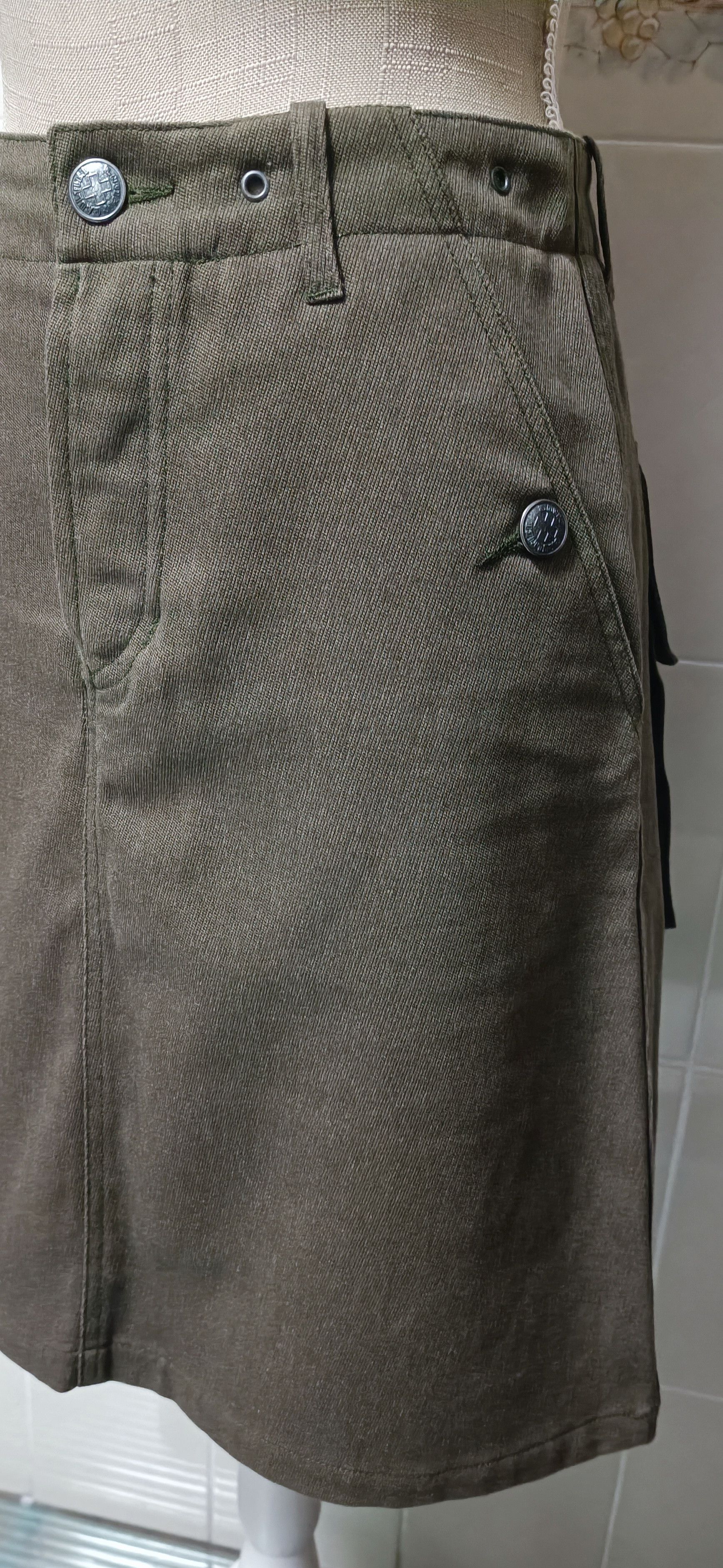 Jean Paul Gaultier 90's - Gaultier Jeans - Big pocket vintage midi skirt Size 27" / US 4 / IT 40 - 7 Thumbnail