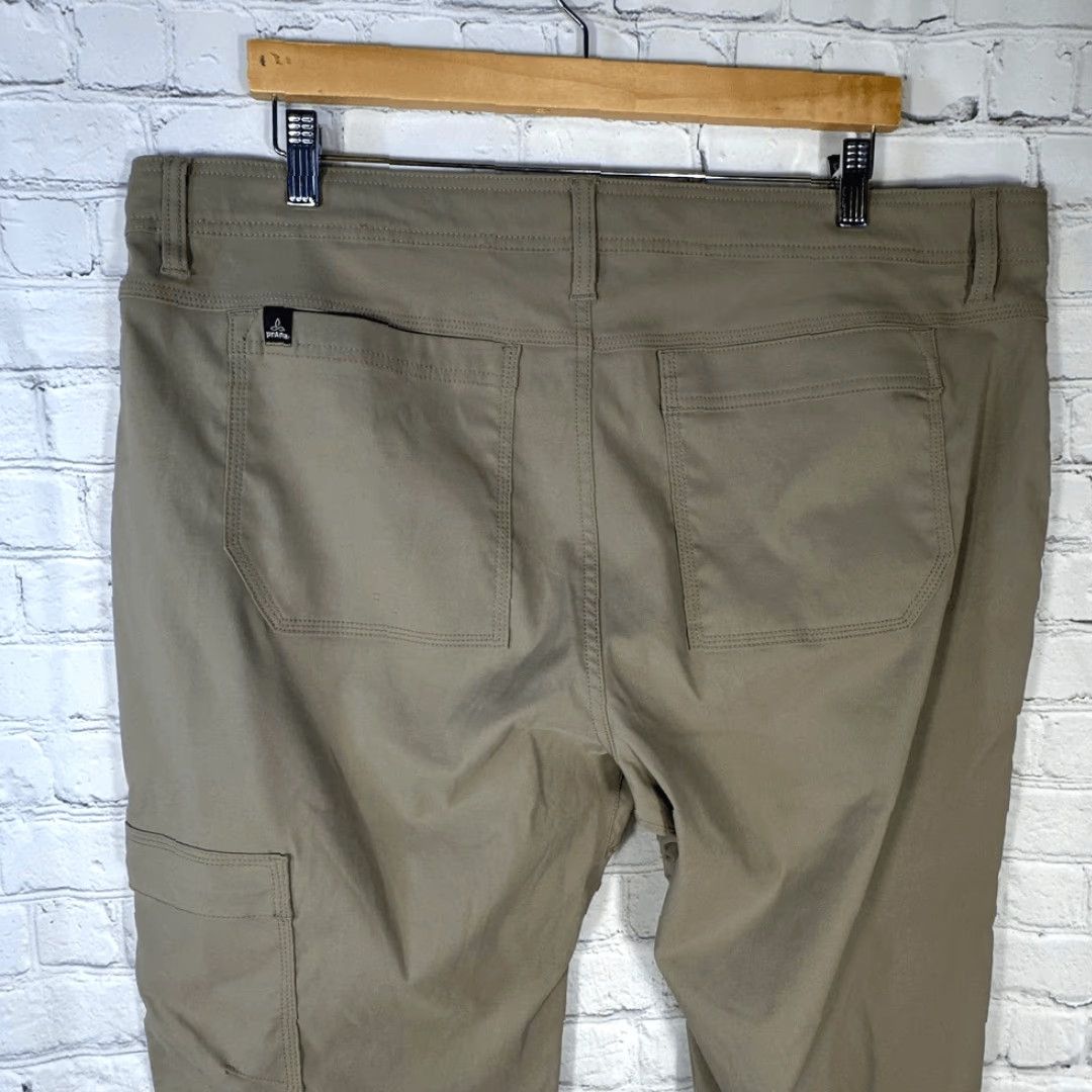 Prana prAna Zion Pants Mens 40 Brown Breathe Stretch Nylon Pants Hiking Outdoors L32 Chino Inseam 32 Men Tan Gray Size US 40 / EU 56 - 6 Thumbnail