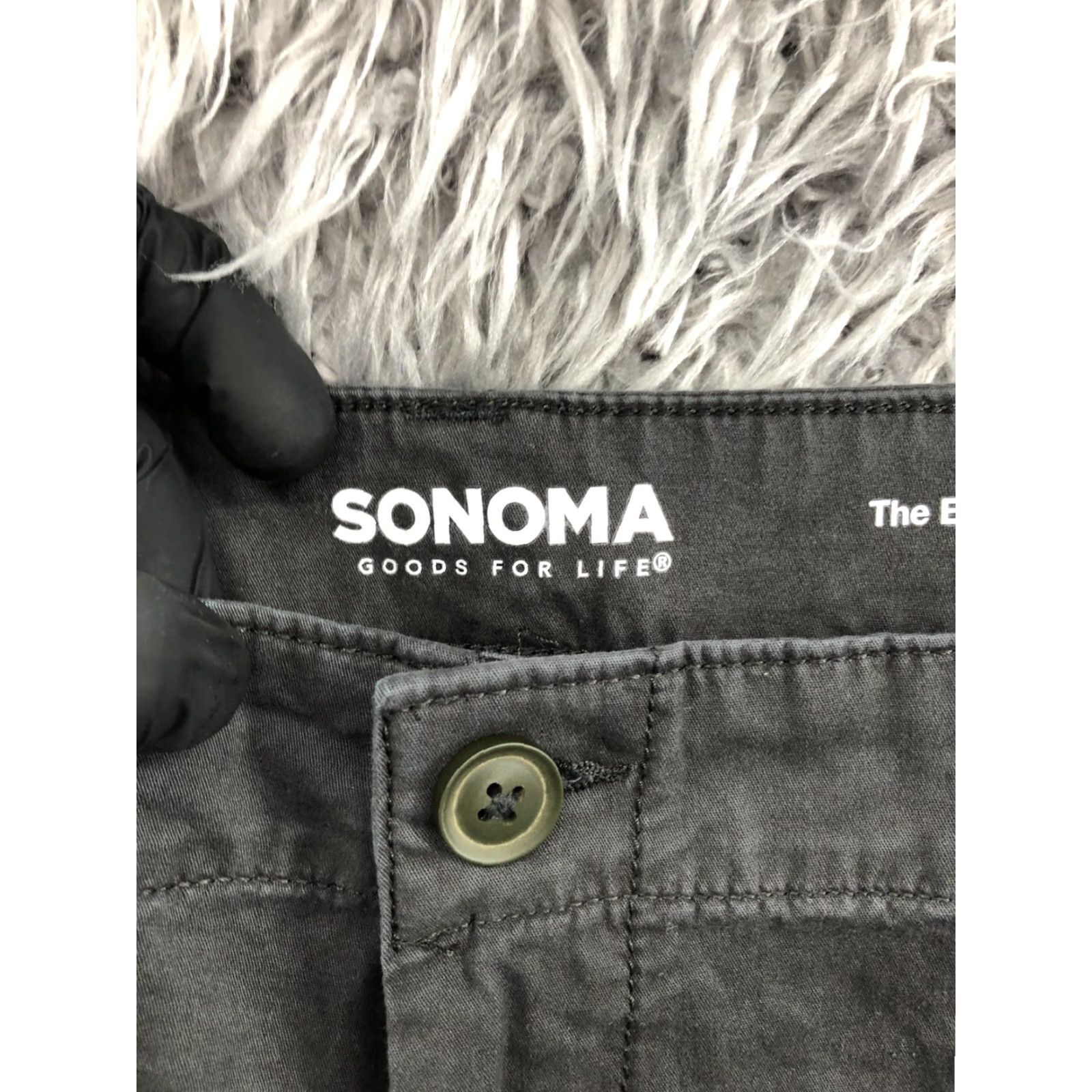 Vintage Sonoma Mens Shorts Bermuda Casual Mid Rise Gray 40 Regular Cotton Blend 5-Pocket Logo Wash Medium Spring Summer Fall Mens Size US 40 / EU 56 - 6 Thumbnail