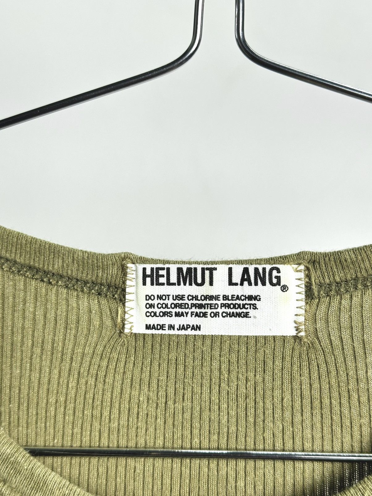 Helmut Lang 90’s Helmut Lang Army Ribbed Tshirt Size US S / EU 44-46 / 1 - 8 Thumbnail