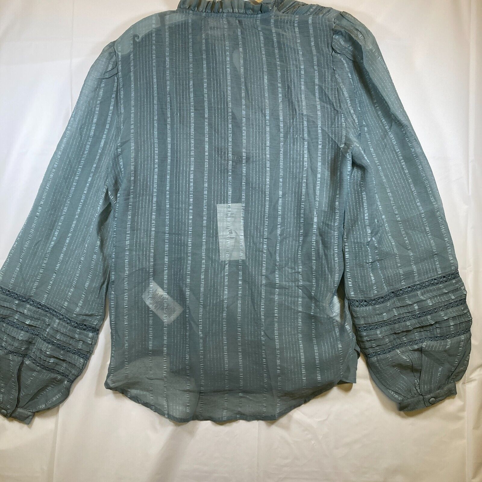 Lauren Ralph Lauren Ralph Lauren Women's Tie Neck Crinkle Blouse Green XS Size XS / US 0-2 / IT 36-38 - 17 Thumbnail