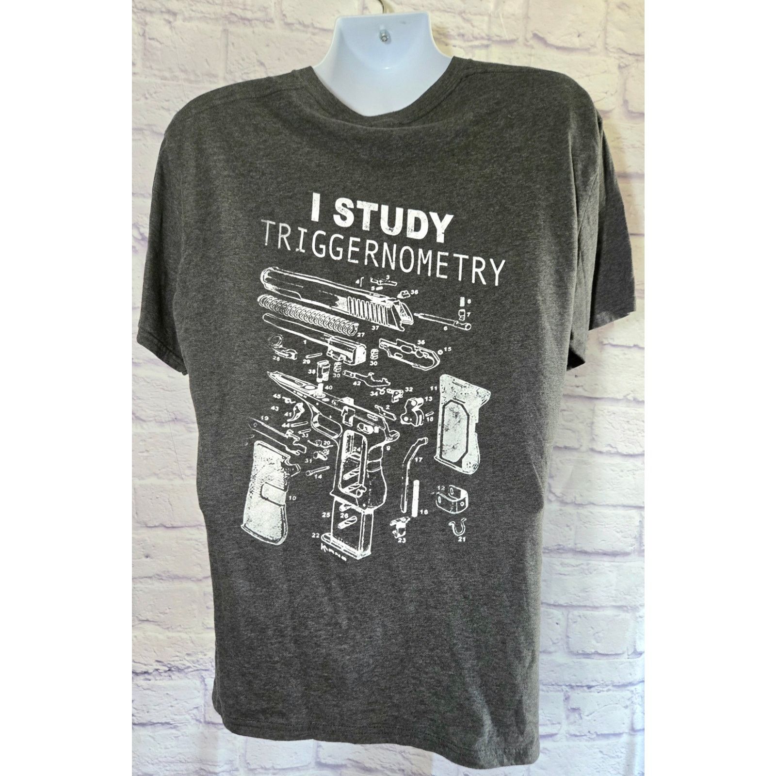 Port & Company Port & Company Gray I Study Triggernometry T Shirt Large Size US L / EU 52-54 / 3 - 2 Thumbnail