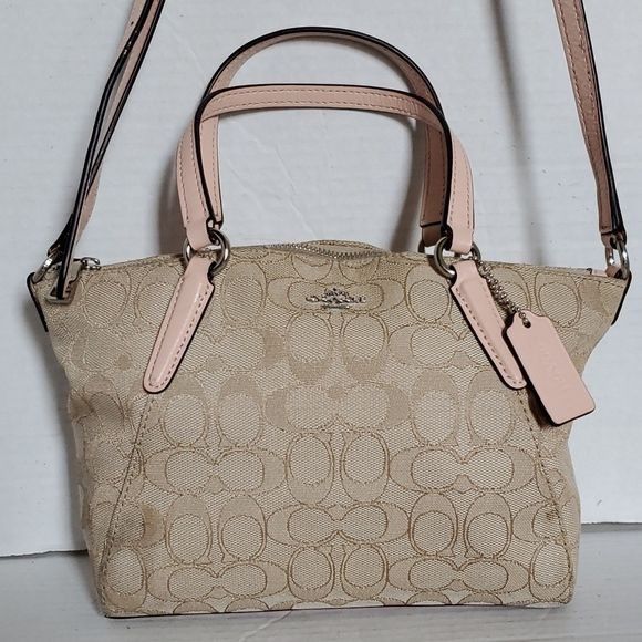 Coach Coach Mini Kelsey Satchel Signature Jacquard Crossbody Shoul Grailed