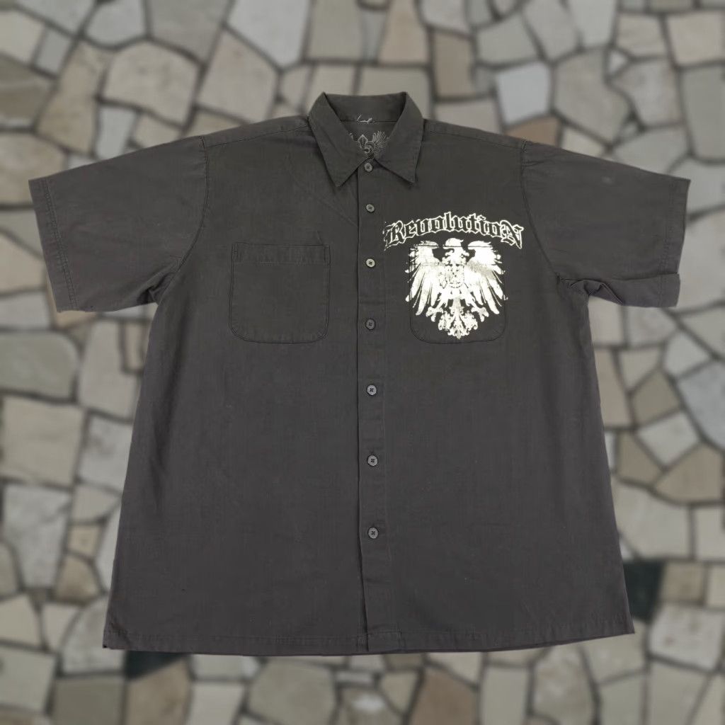 Vintage VINTAGE AXR Xzavier Button-Up Shirt Mens Large Black Graphic Print Casual Outdoor Size US L / EU 52-54 / 3 - 1 Thumbnail