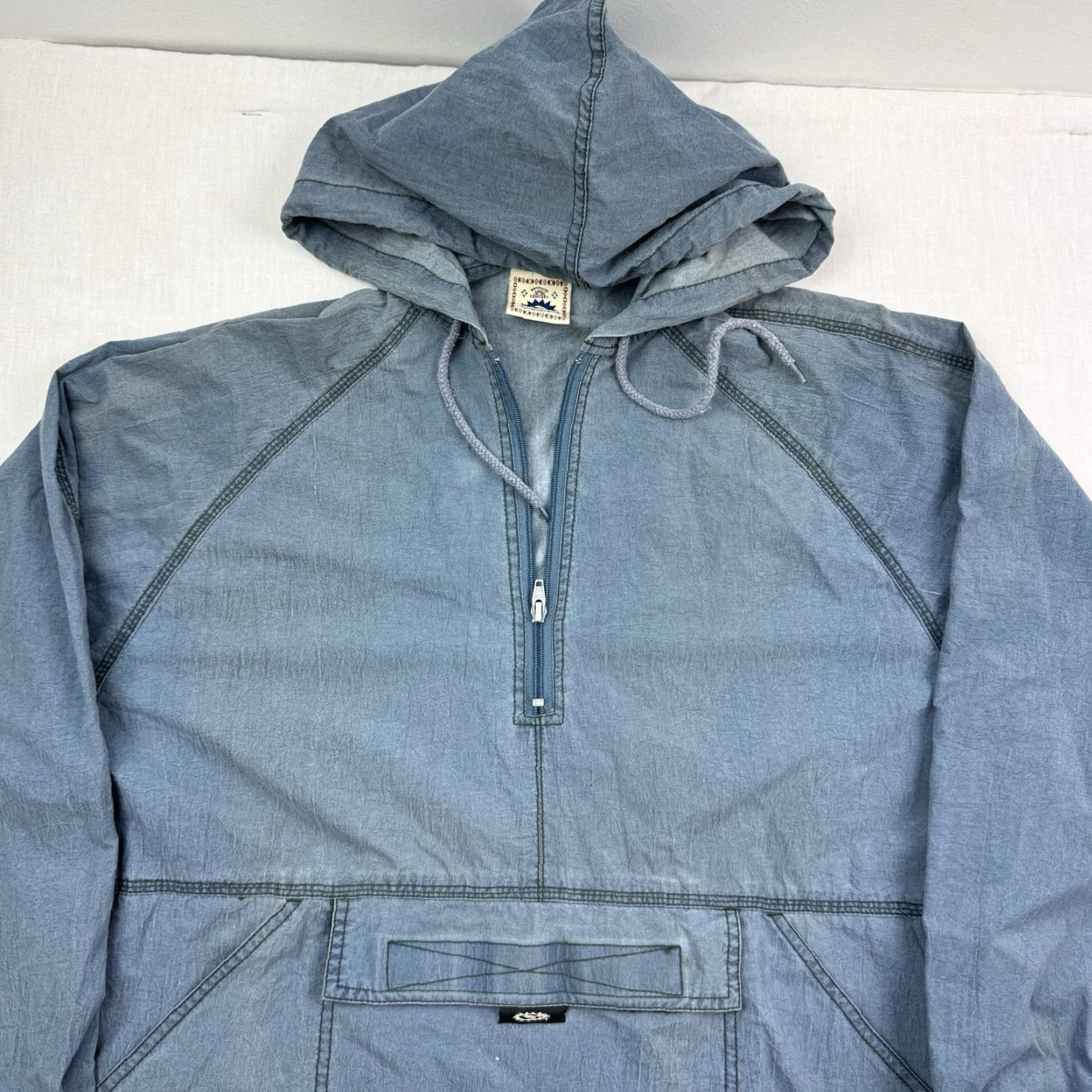 Gotcha VINTAGE Gotcha Anorak Jacket Adult Medium Blue 90s Surfing Hooded Mens Size US M / EU 48-50 / 2 - 2 Thumbnail