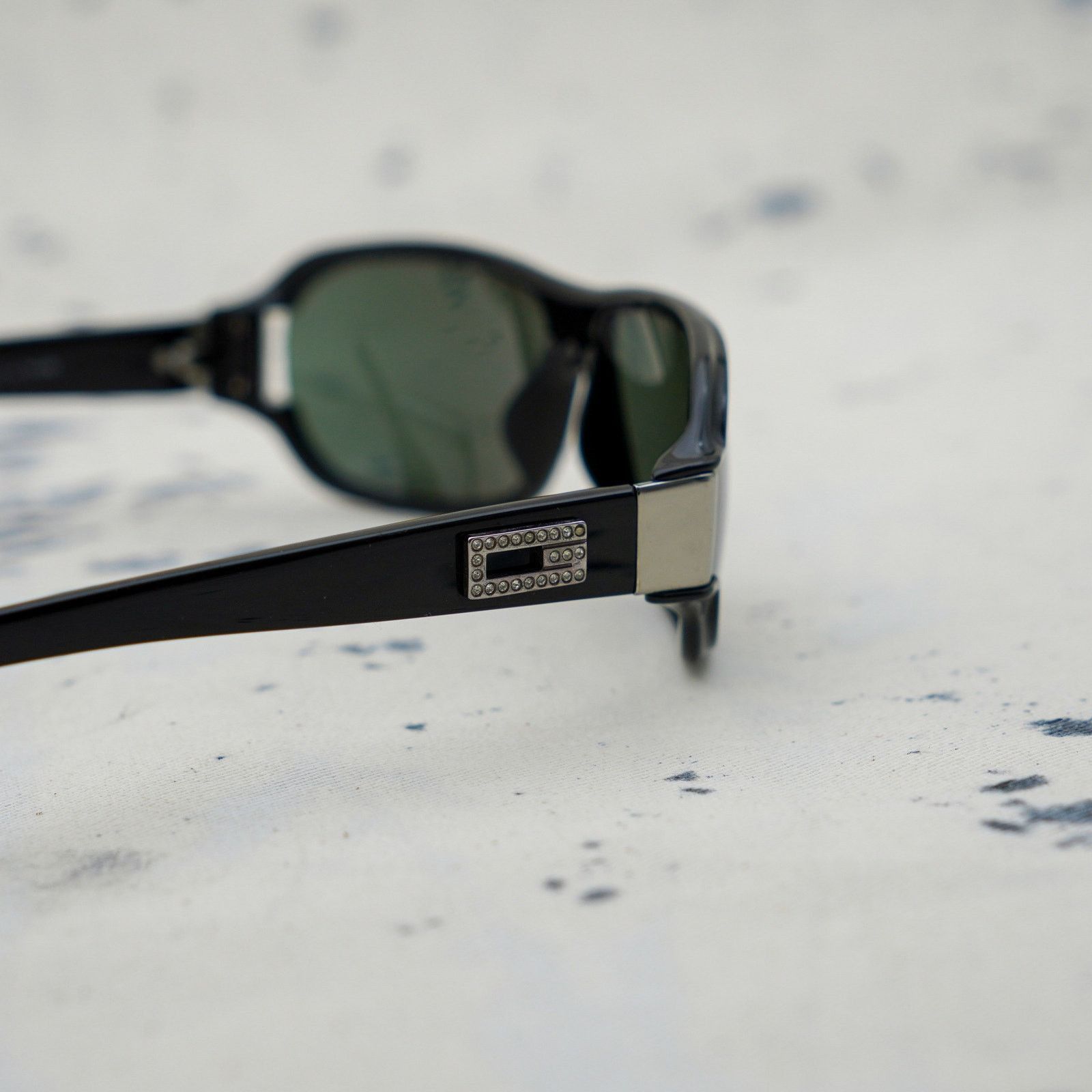 Gucci Gucci gg 2546 black rectangular strass logo y2k sunglasses Size ONE SIZE - 4 Thumbnail