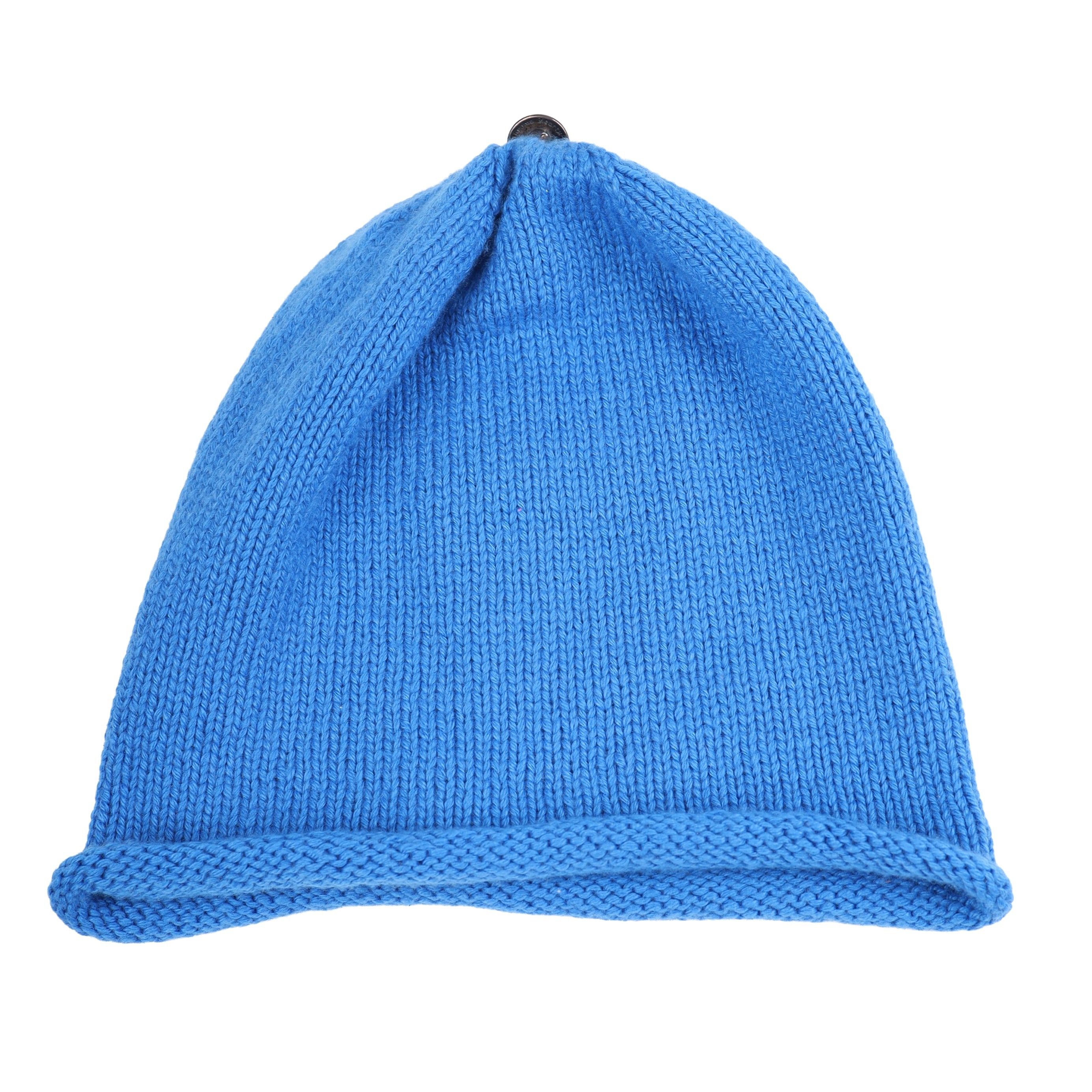 Chrome Hearts BLUE CASHMERE CROSS WEAVE KNIT BEANIE Size ONE SIZE - 2 Thumbnail