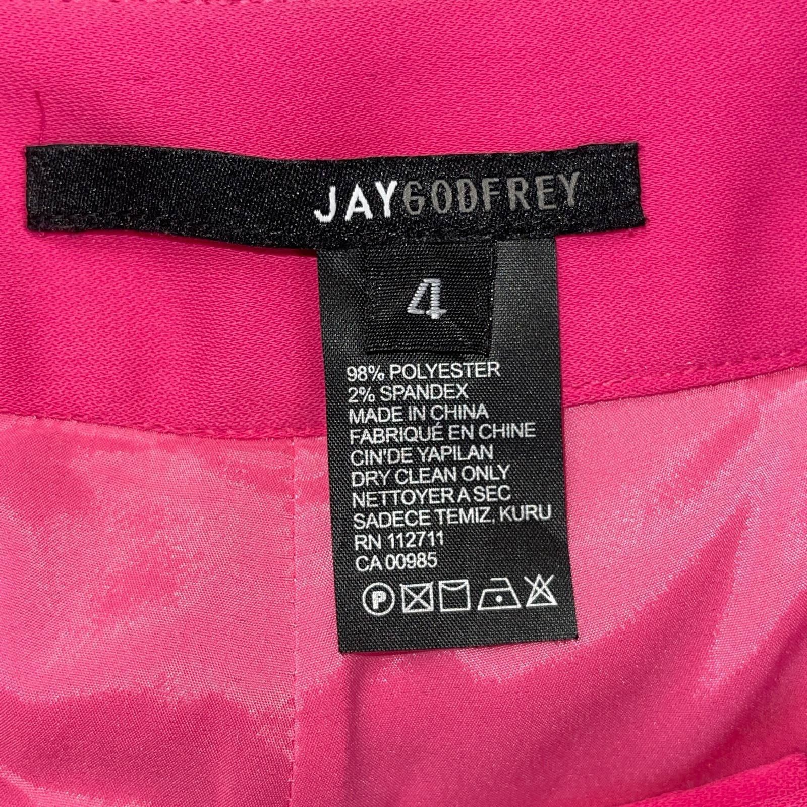 Other Jay Godfrey Barbie Pink Hi Waist Tapered Crop Trousers Sz 4 Size 27" / US 4 / IT 40 - 2 Thumbnail