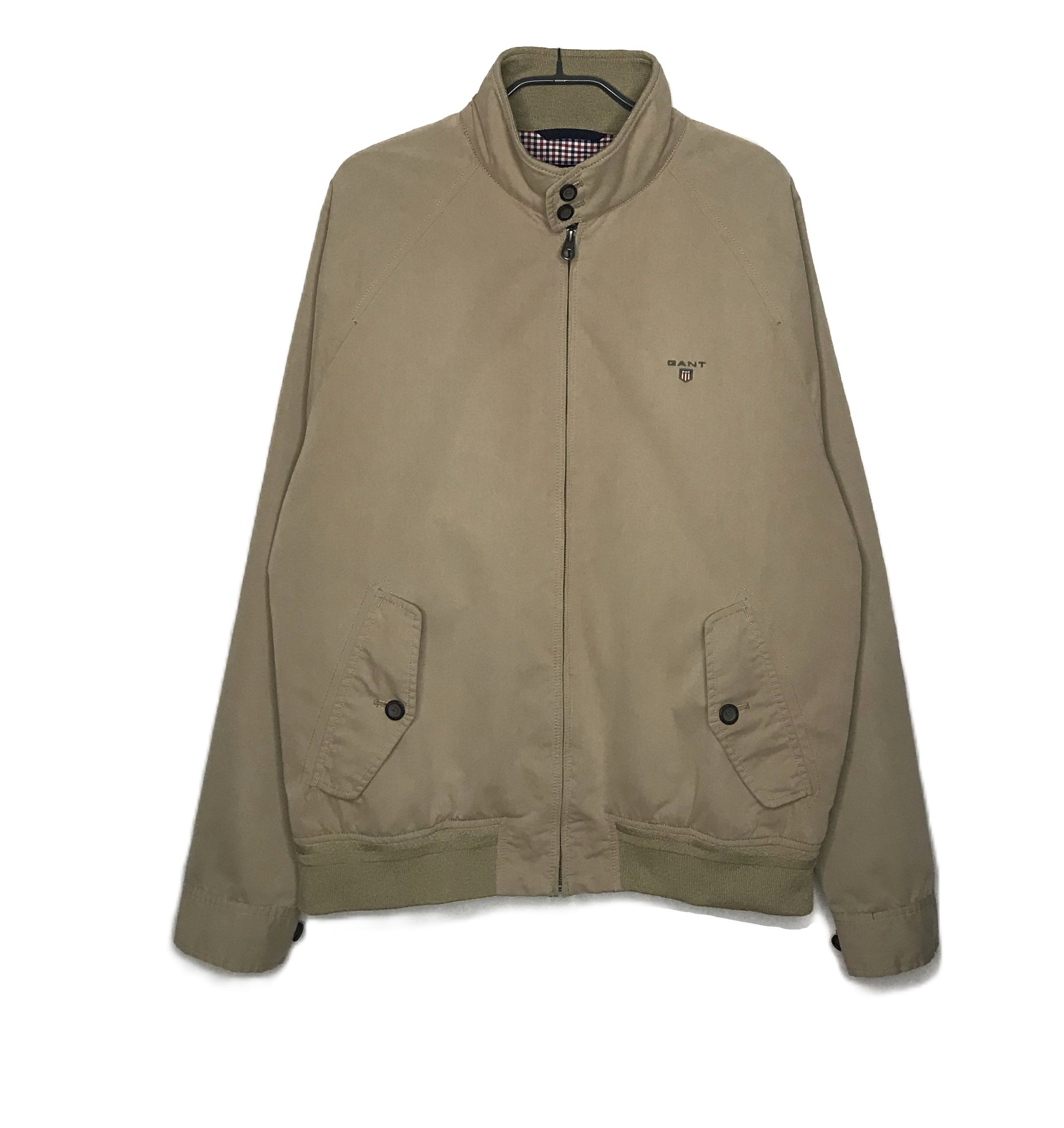 Gant Gant Mens College Zip-Up Jacket Size L Beige Size US L / EU 52-54 / 3 - 3 Thumbnail