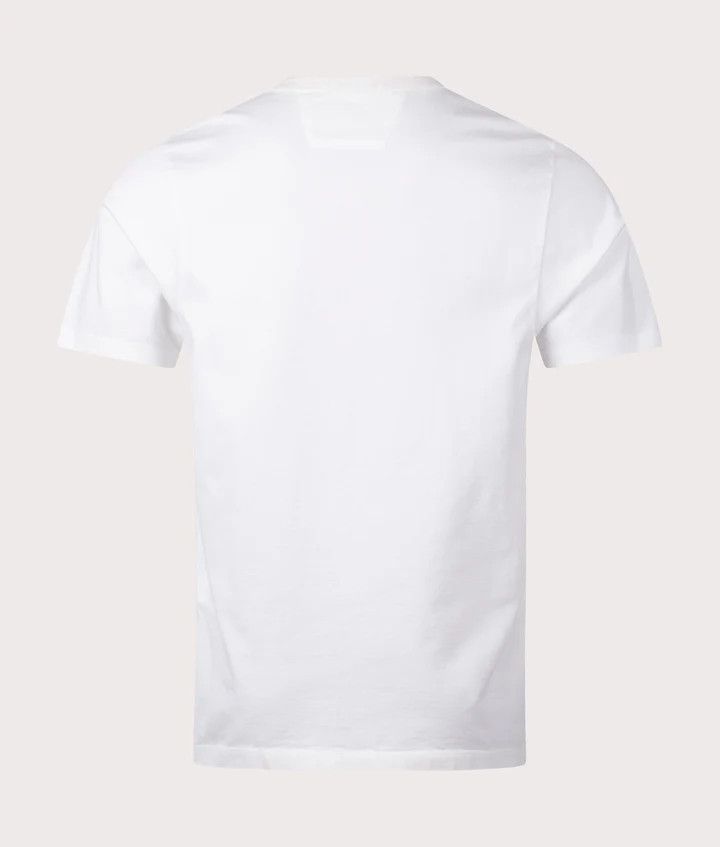 C.P. Company o1y1224 Logo Embroidered Crewneck T-Shirt in White Size US S / EU 44-46 / 1 - 2 Thumbnail