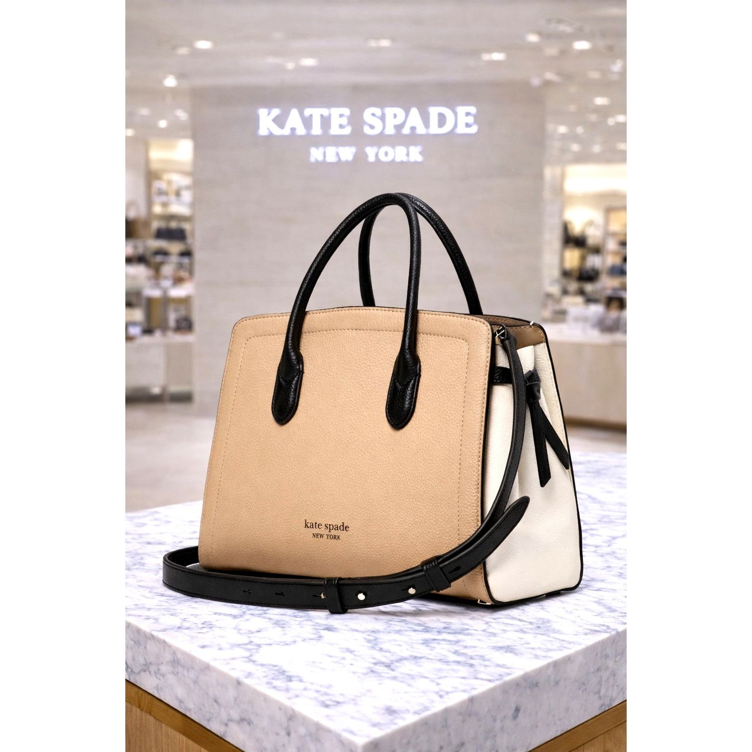 Kate Spade Kate Spade Knott Colorblock Leather Satchel Kraft Paper Size ONE SIZE - 1 Thumbnail