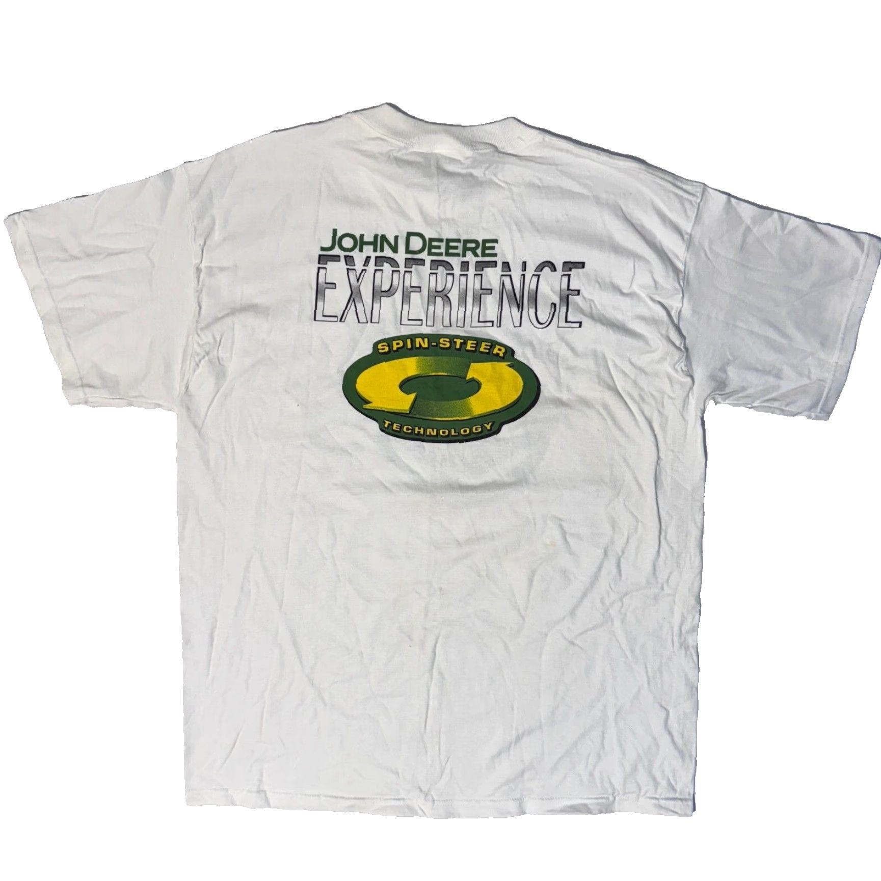 John Deere VINTAGE John Deere T-Shirt Logo shirt, White, XL, Men, Short Sleeve, Crew Neck, Regular, Cotton, 2000s, All Seasons, Machine Washable Size US XL / EU 56 / 4 - 7 Thumbnail