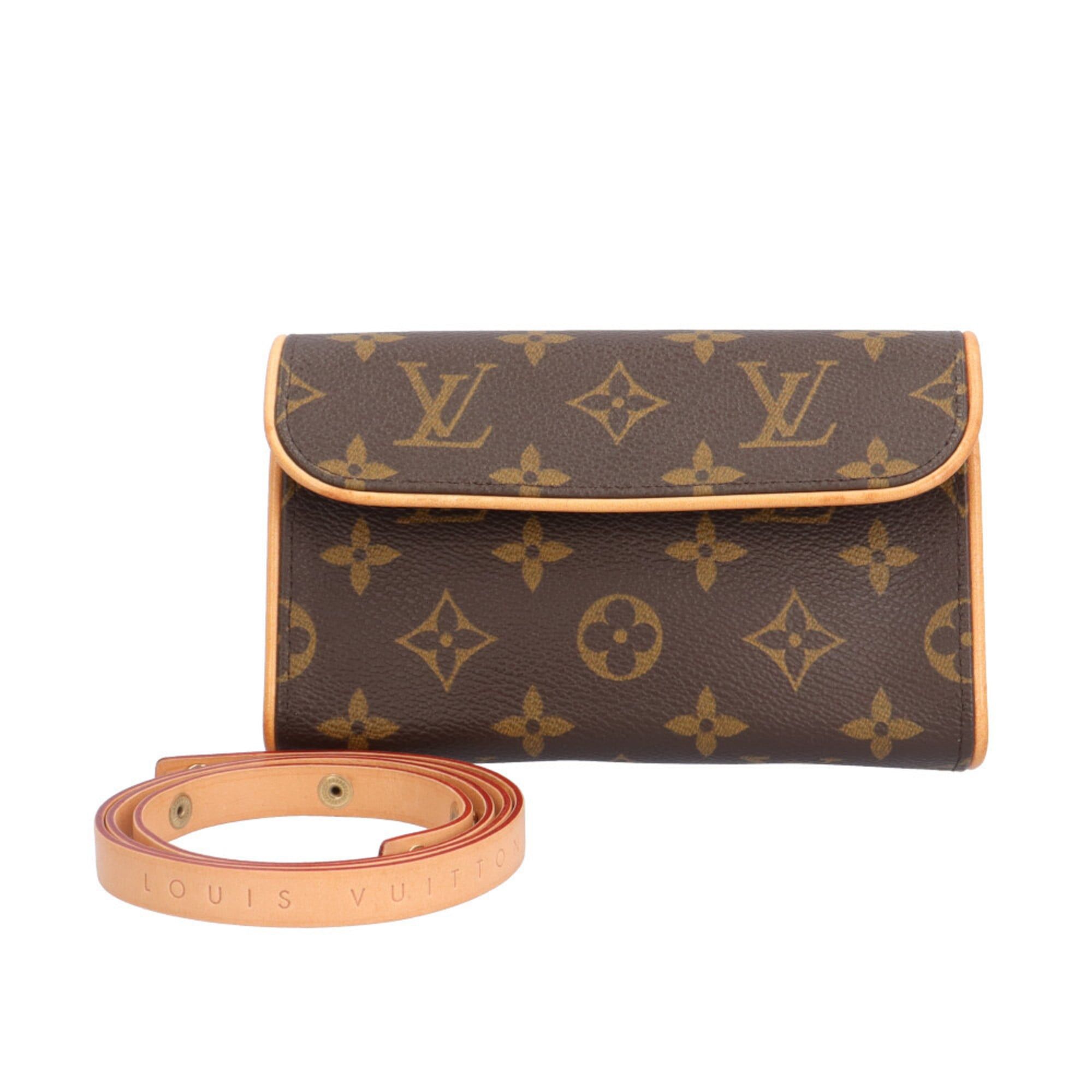 Louis Vuitton Pre-owned Louis Vuitton Pochette Florentine Monogram Waist Bag in Canvas (M51855) Brown. Women's. Size ONE SIZE - 1 Thumbnail