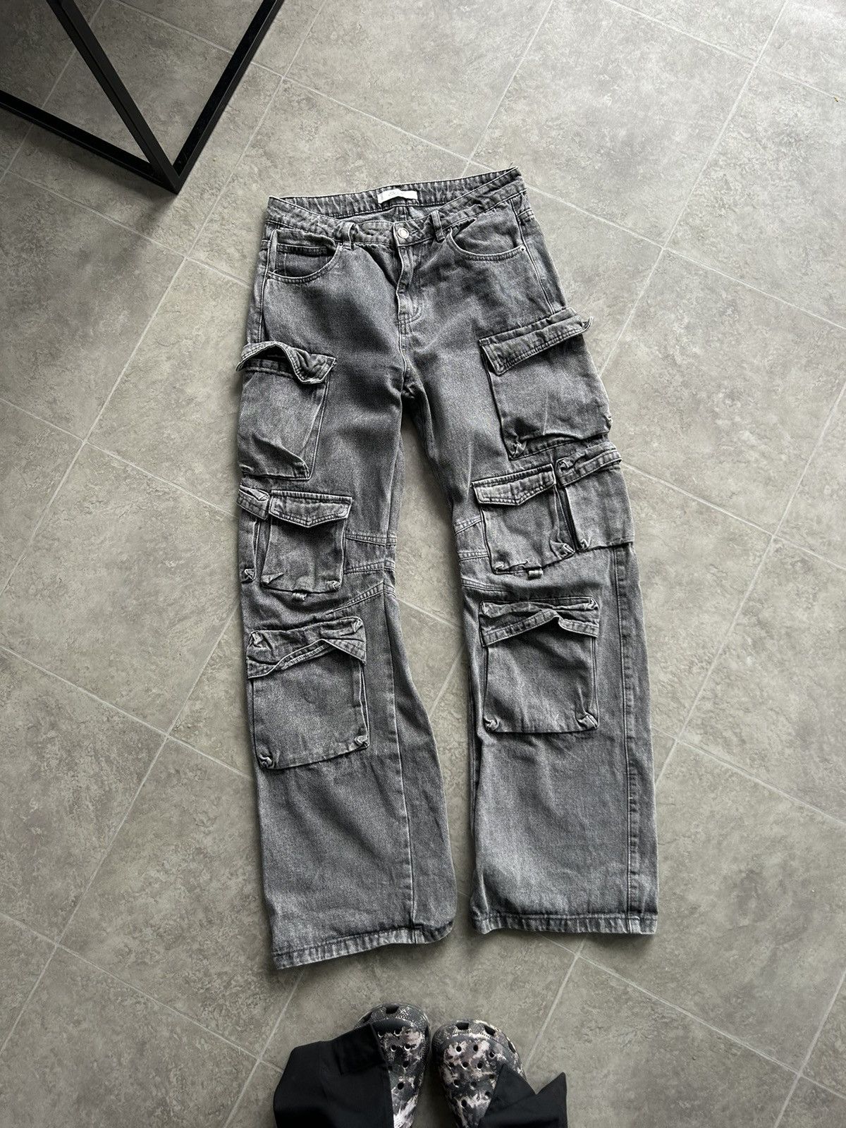 Other Crazy Multipocket Cargo Jeans Avant Garde Y2K Size 28" / US 6 / IT 42 - 1 Thumbnail