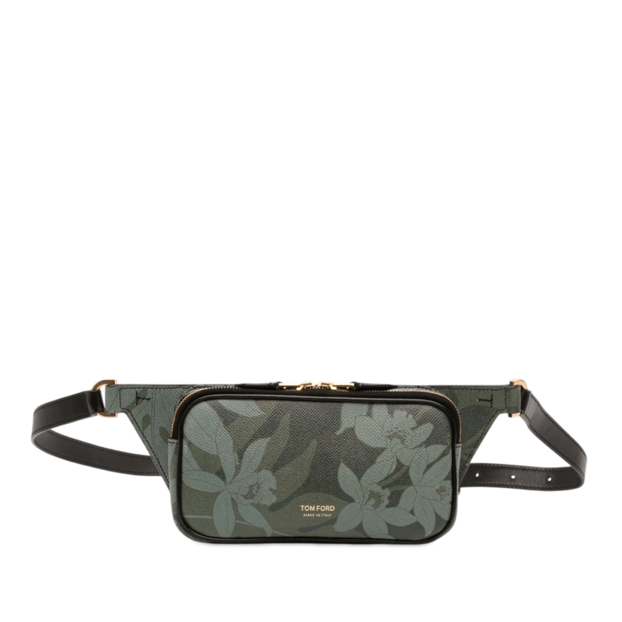 Tom Ford Leather Floral Print Belt Bag Size ONE SIZE - 1 Thumbnail
