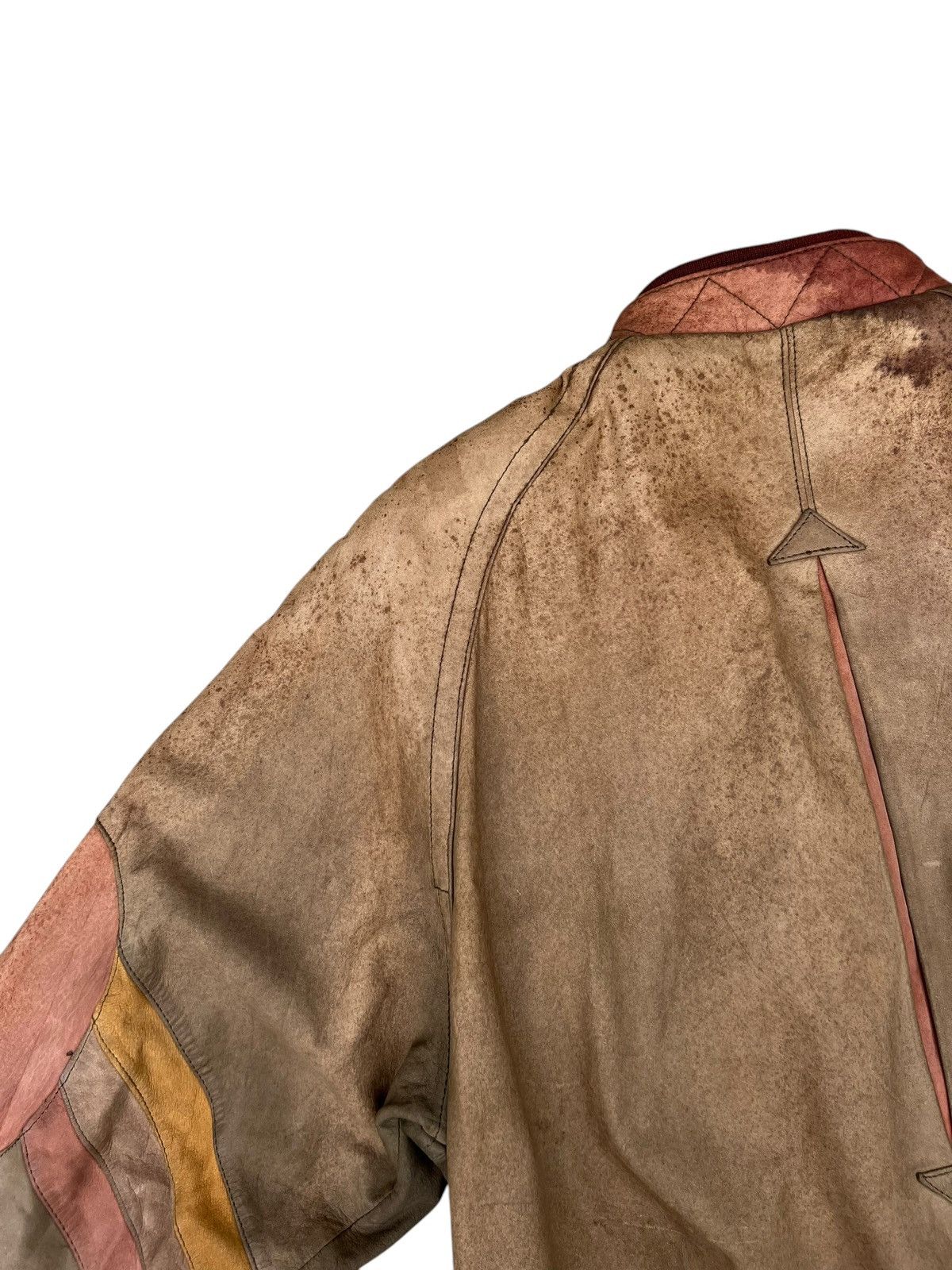 Leather Vintage Couture by J. Park Patina Leather Bomber Jacket Size US M / EU 48-50 / 2 - 18 Thumbnail