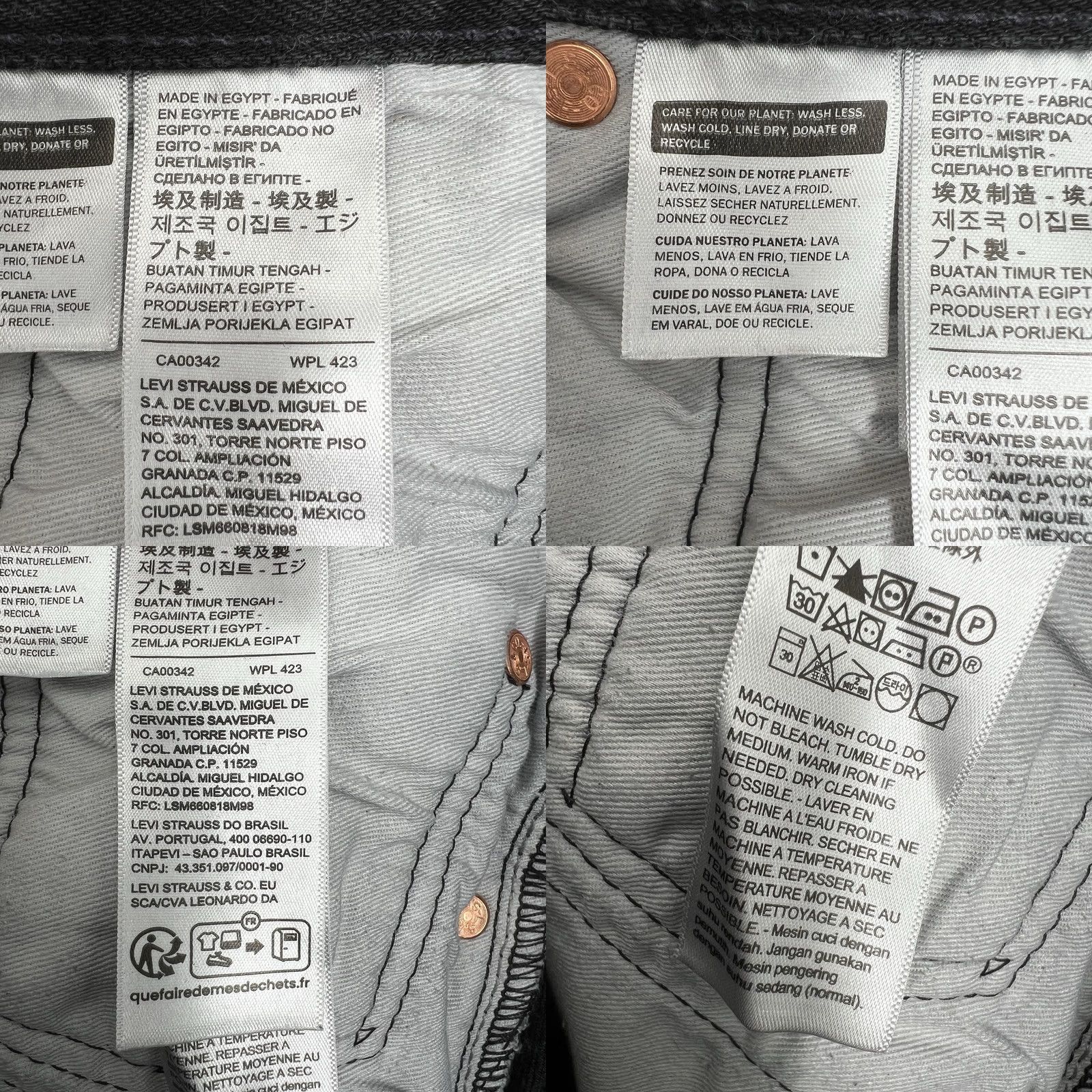 Levi's VINTAGE Levi’s 501 Denim Jeans Buttonfly 32x30 Black Size US 32 / EU 48 - 8 Thumbnail