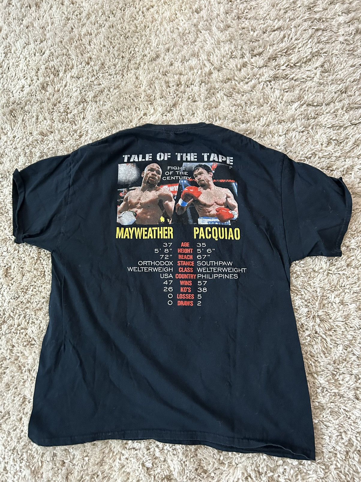 Vintage Mayweather vs Pacquiao 2015 Boxing T Shirt Size US XL / EU 56 / 4 - 2 Thumbnail