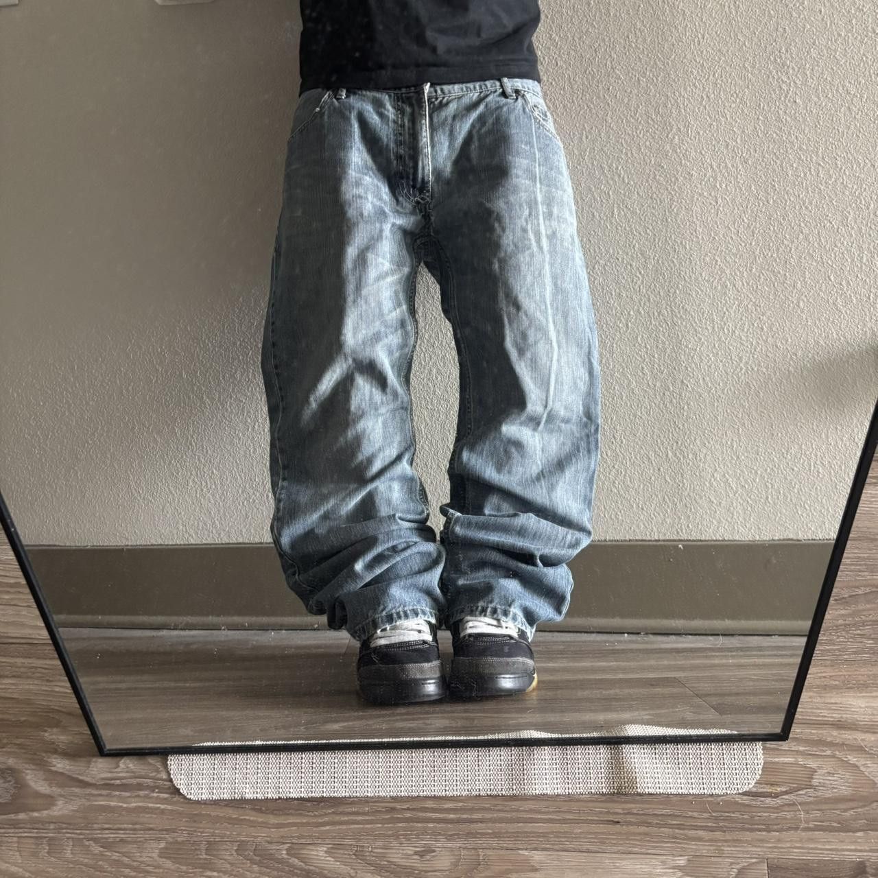 Vintage Crazy Vintage Y2K/2000s Grunge Dark Wash Denim Jeans! 38x32 Size US 38 / EU 54 - 1 Thumbnail