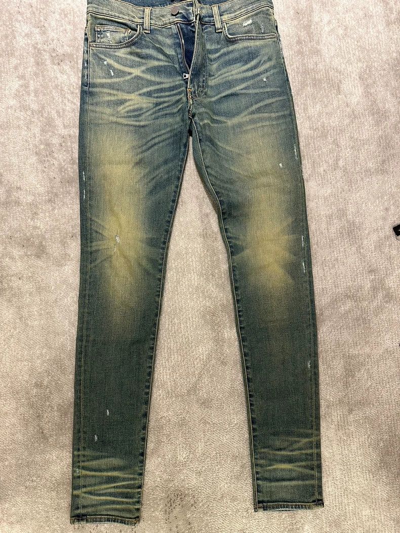 Amiri Amiri Mud Washed Blue Denim Jeans Size US 31 - 1 Thumbnail