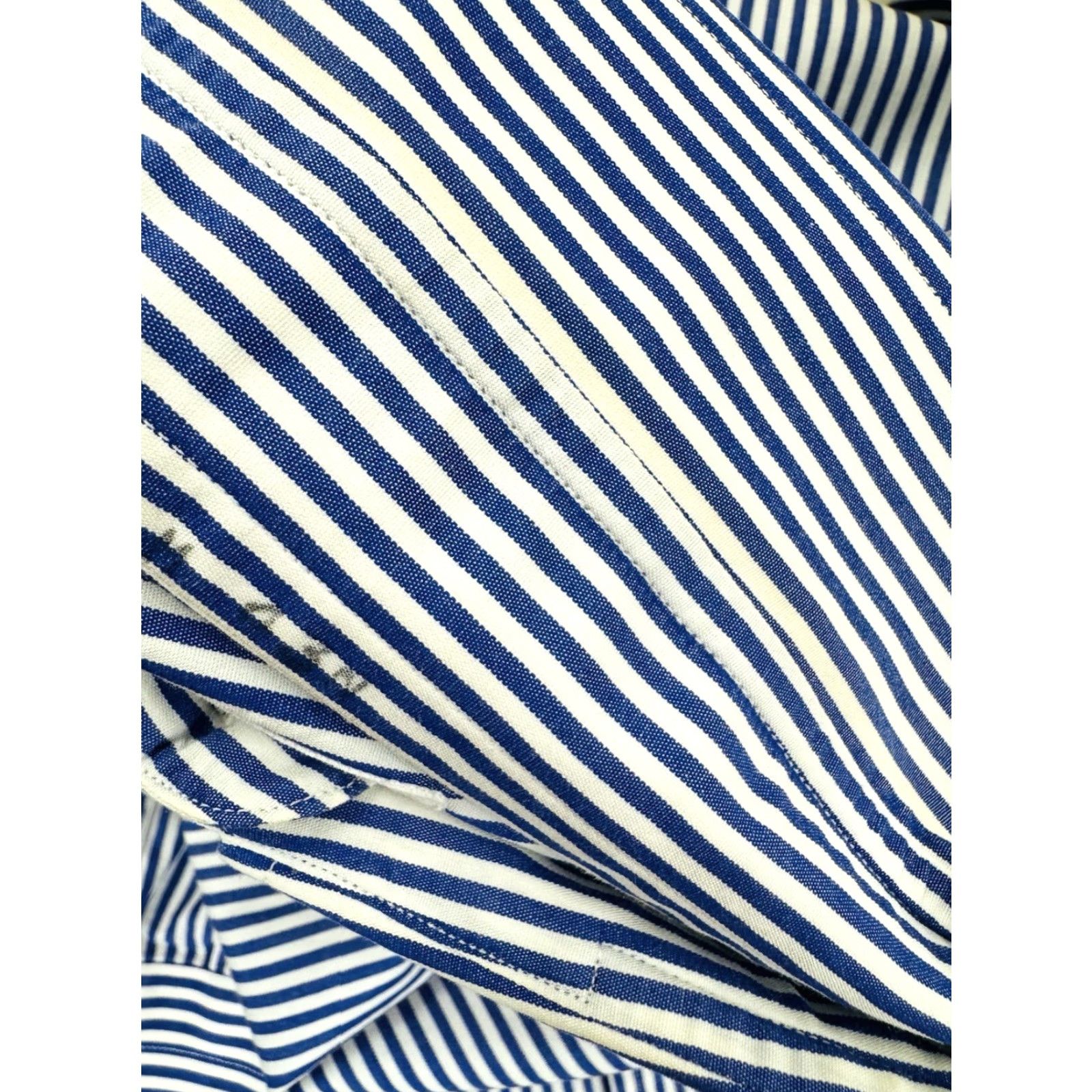 Brioni Brioni Striped Dress Shirt - 16.5 / 42 - Italy - Blue White - Men - Regular - B10 Size 46R - 7 Thumbnail