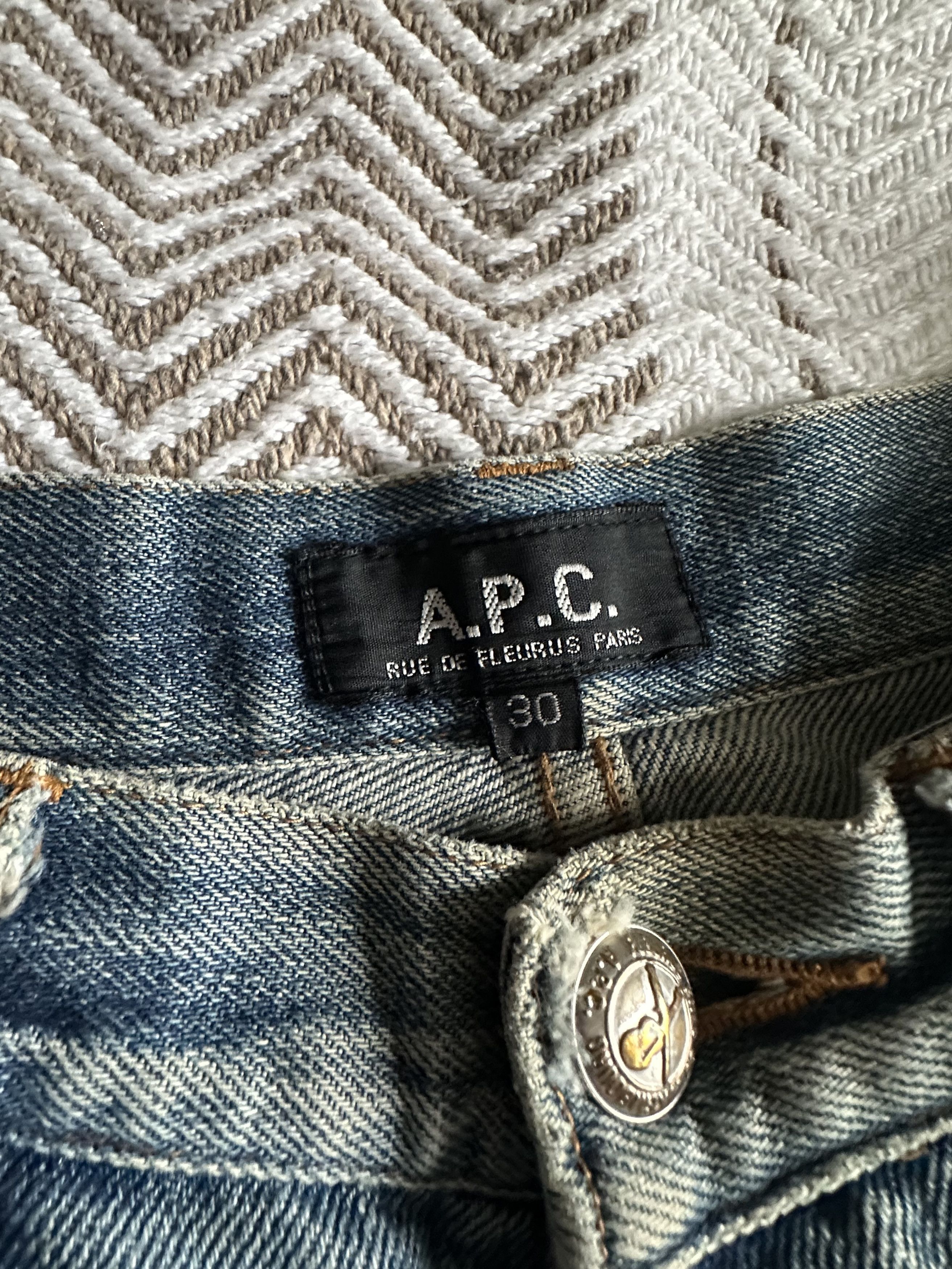 A.P.C. A.P.C. Rue De Fleurus Paris Distressed Blue Denim Size US 30 / EU 46 - 3 Thumbnail