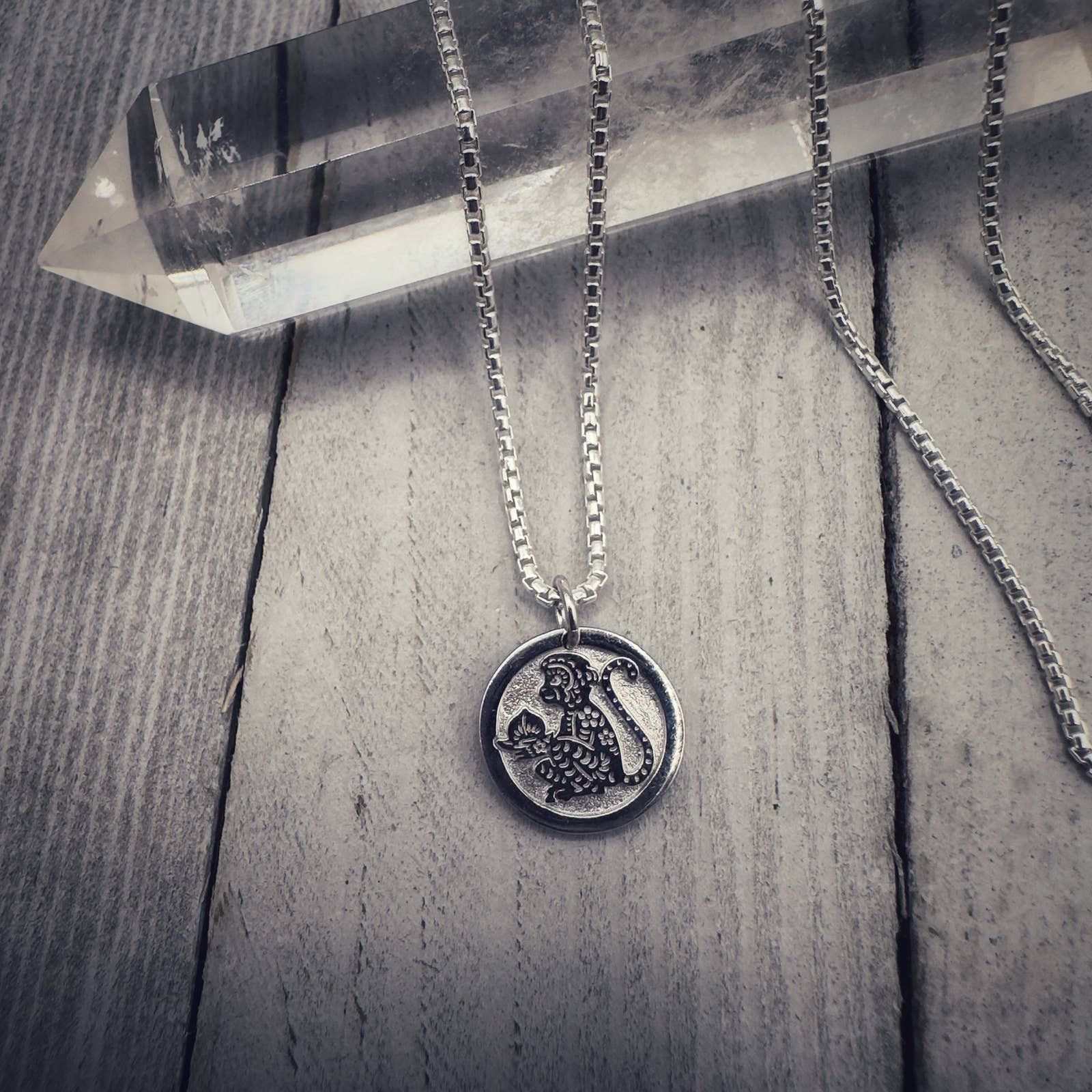 The Unbranded Brand Chinese Zodiac Monkey Pendant Necklace Sterling Silver Size ONE SIZE - 2 Thumbnail