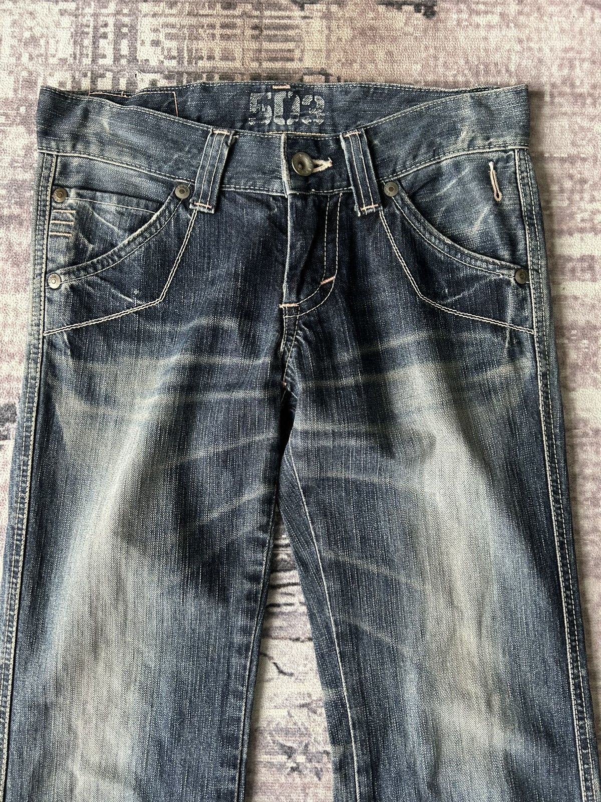 If Six Was Nine 503 Super Flared Mudwash Jeans Size 31" - 4 Thumbnail