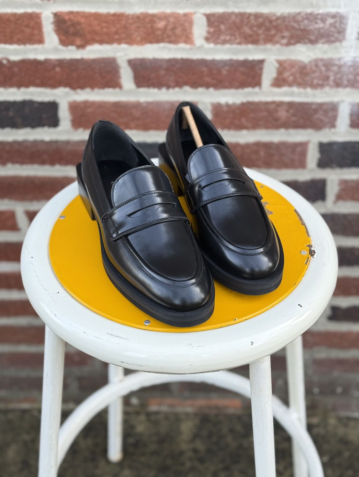 Other Charles David Delusion Platform Black Leather Loafers Unisex Size US 6.5 / EU 39-40 - 1 Thumbnail