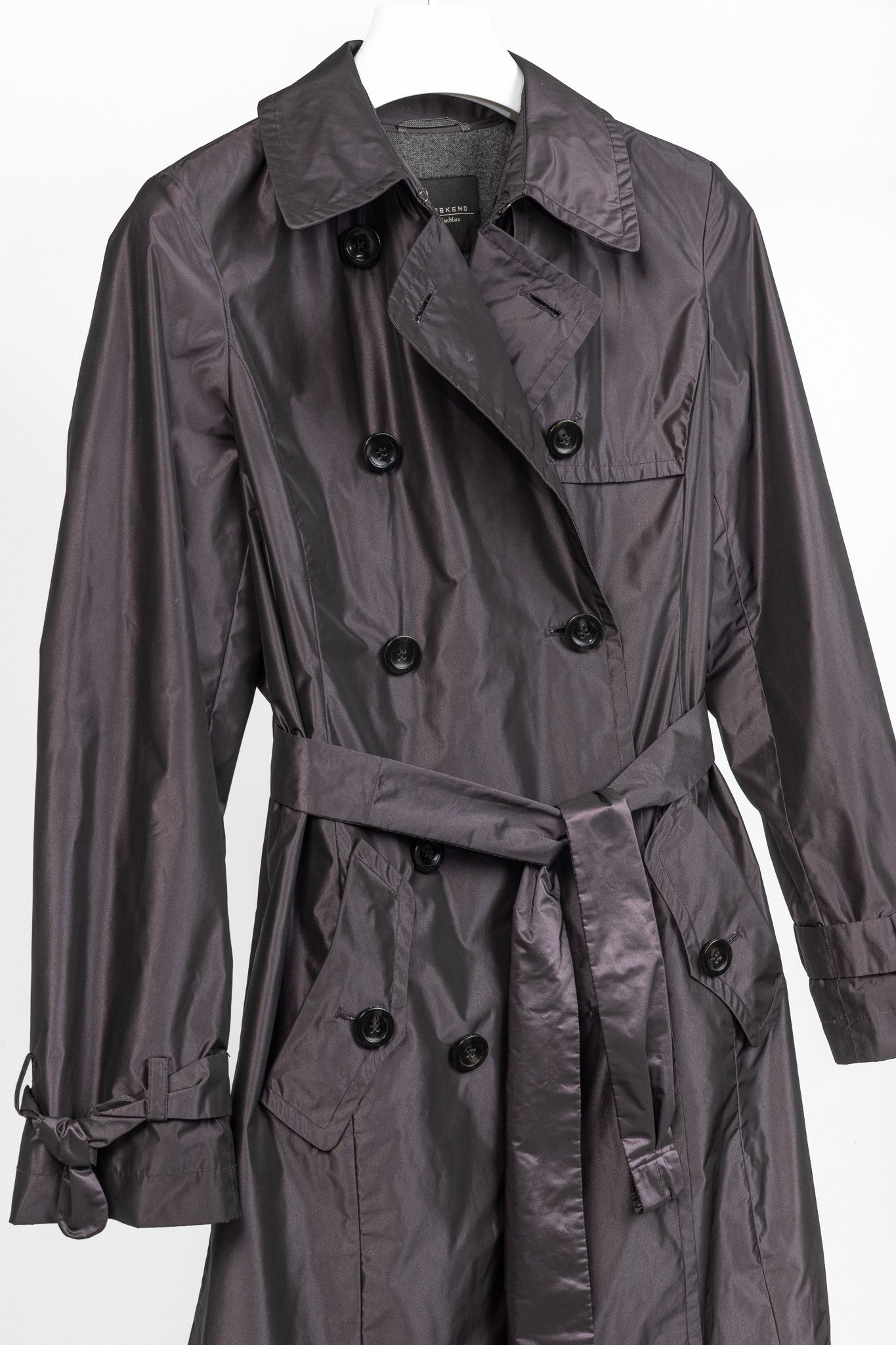 Weekend Max Mara Weekend Max Mara Taffeta Double-Breasted Belted Trench Coat Size M / US 6-8 / IT 42-44 - 3 Thumbnail