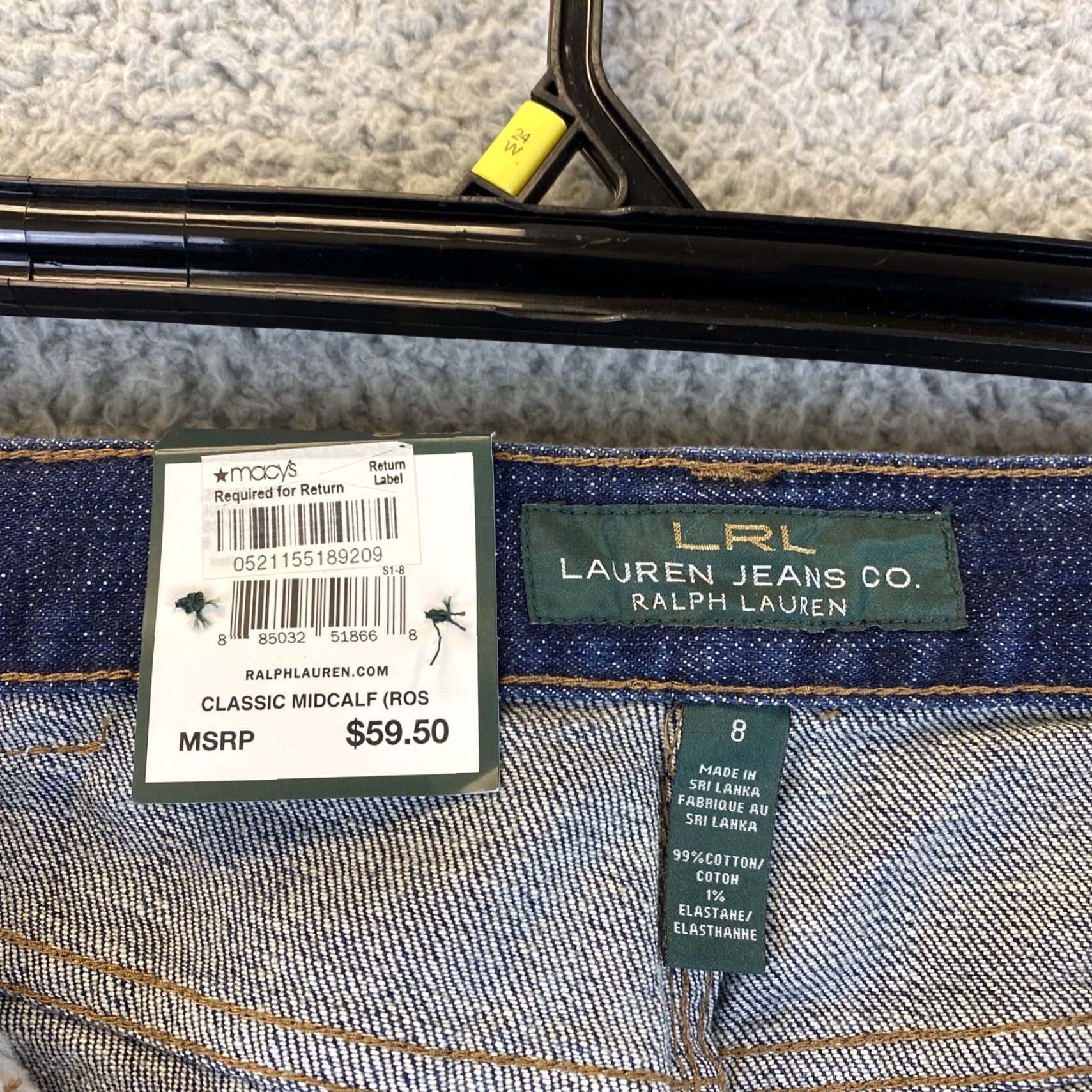 Ralph Lauren Lauren Ralph Lauren Dark Wash Denim Jeans Women Size 8 Mid Calf Cropped 32in Waist Blue Classic Size 30" / US 8 / IT 44 - 4 Thumbnail