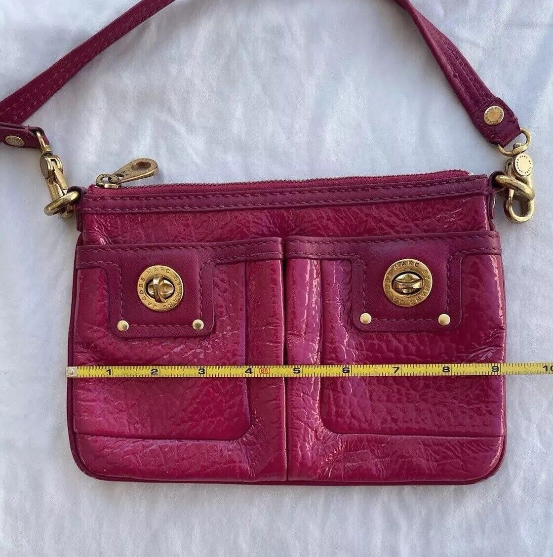Marc Jacobs Marc By Marc Jacobs Totally Turnlock Pink 100% Leather Bag Size ONE SIZE - 9 Thumbnail