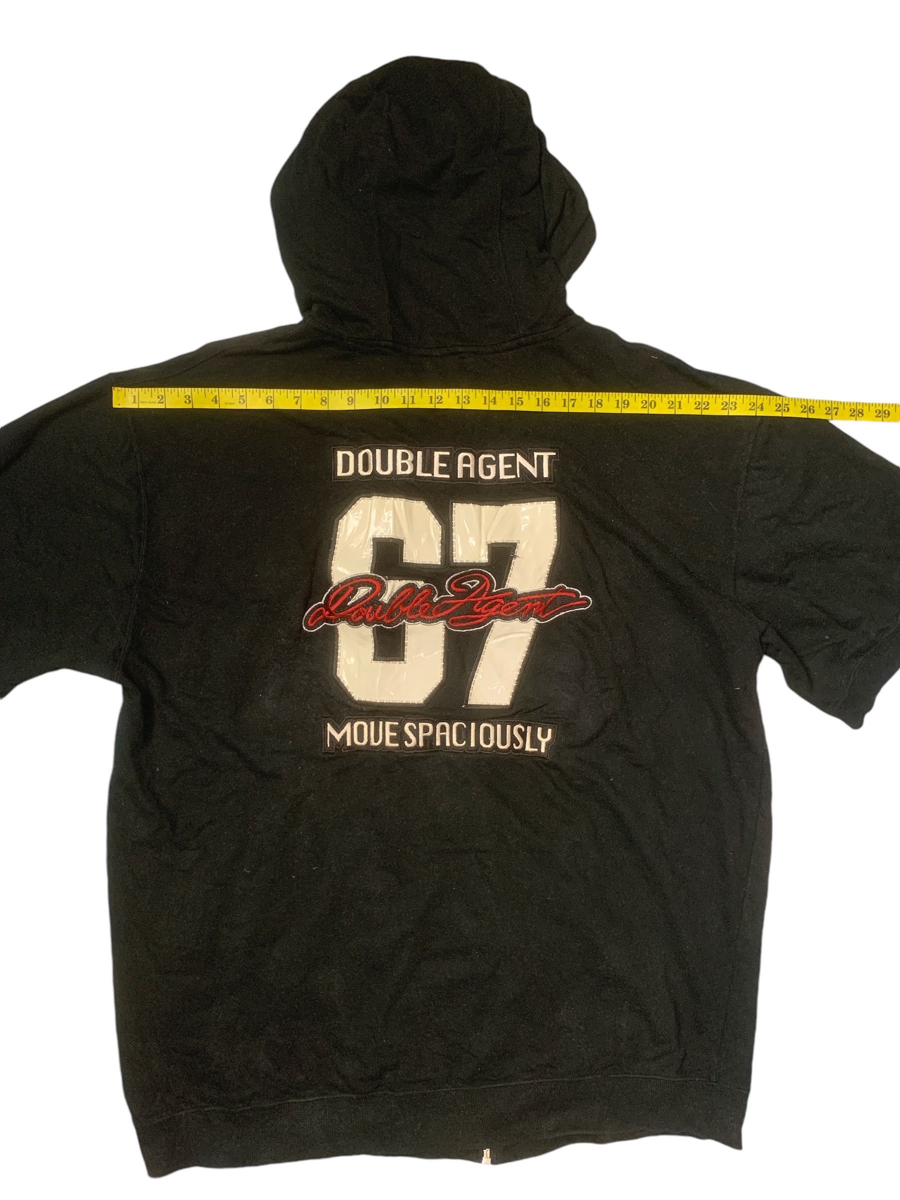 Japanese Brand Rare Design Double Agent Short Sleeve Hoodie Size US XXL / EU 58 / 5 - 11 Thumbnail