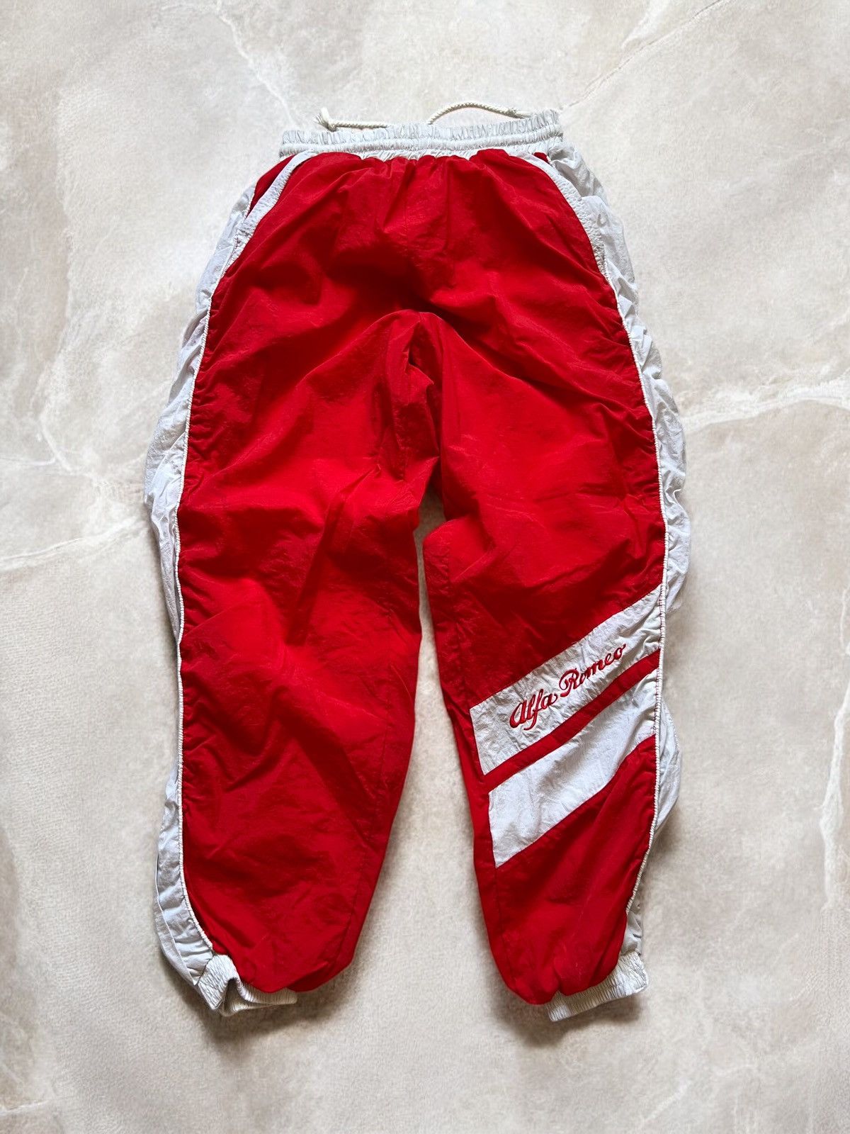 Vintage ALFA ROMEO 90s TRACK SUIT RACING Vintage Nylon pants jacket Size US M / EU 48-50 / 2 - 12 Thumbnail