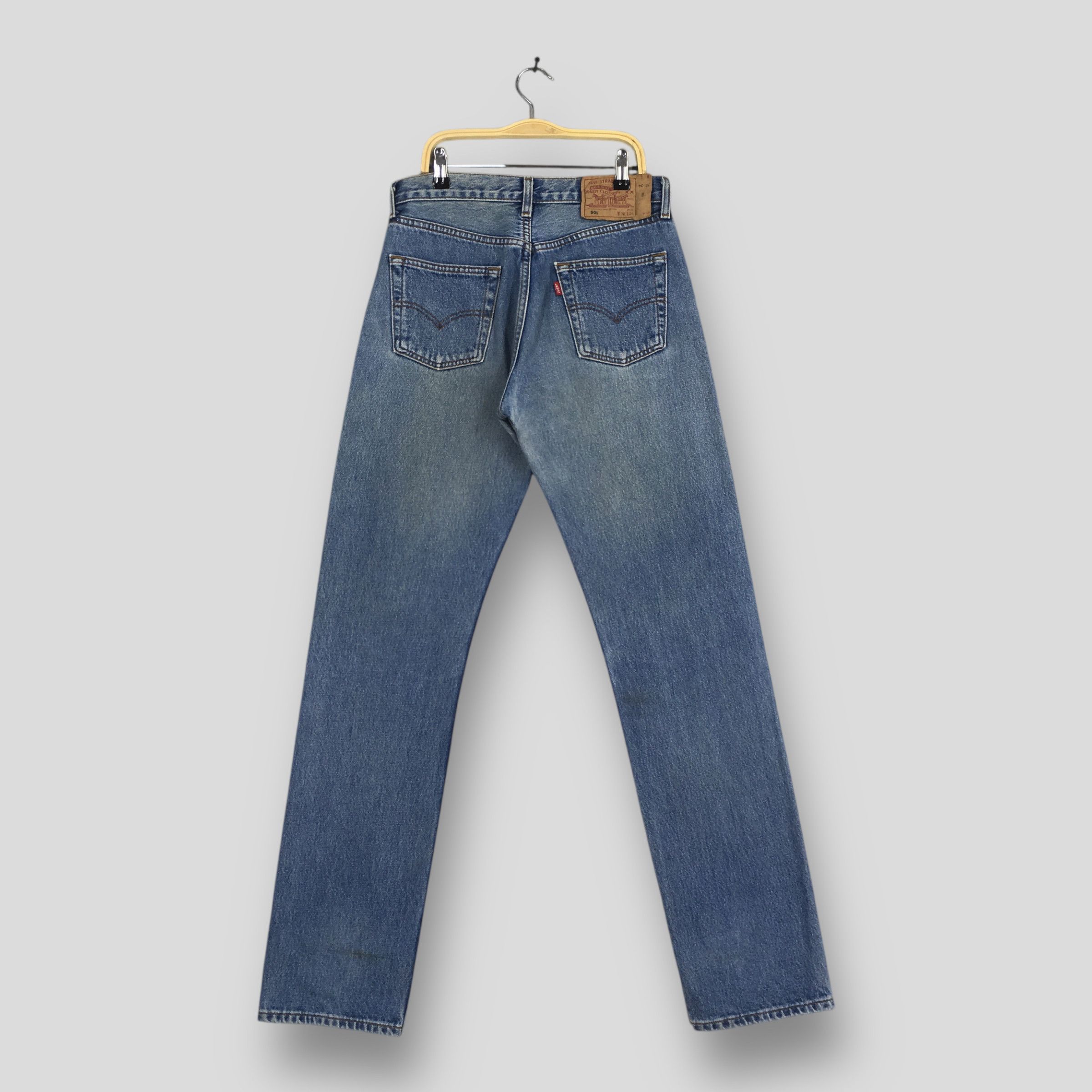 Levi's Size 28x32.5 Vintage 90s Levi's 501 Straight Cut Jeans S1906 Size 28" / US 6 / IT 42 - 7 Thumbnail