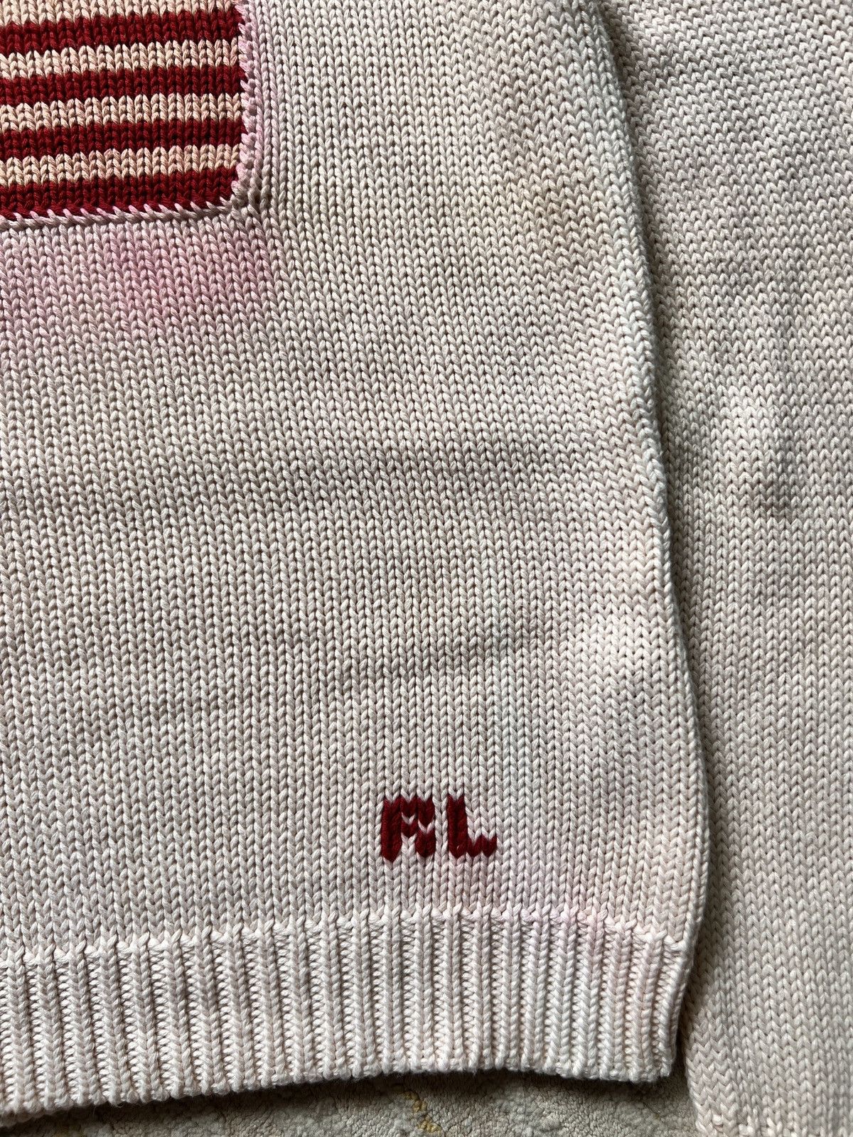 Polo Ralph Lauren × Ralph Lauren Sport Vtg Ralph Lauren Knitted Polo Sport America Flag Knitwear Size US M / EU 48-50 / 2 - 3 Thumbnail