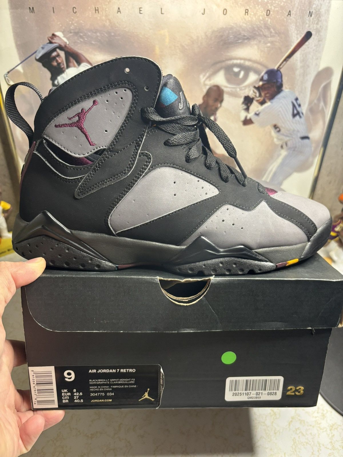 Jordan Brand Air Jordan 7 Retro 2015 Bordeaux 2015 Size US 9 / EU 42 - 1 Thumbnail