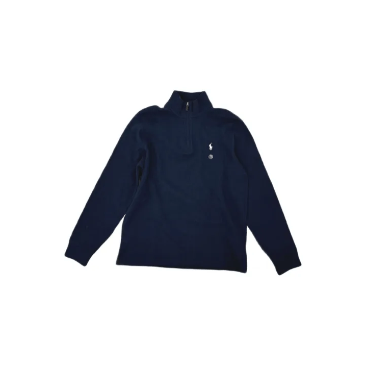 Polo Ralph Lauren Polo Ralph Lauren Solid Logo Half-Zip Long-Sleeve T-Shirt Size US M / EU 48-50 / 2 - 1 Thumbnail