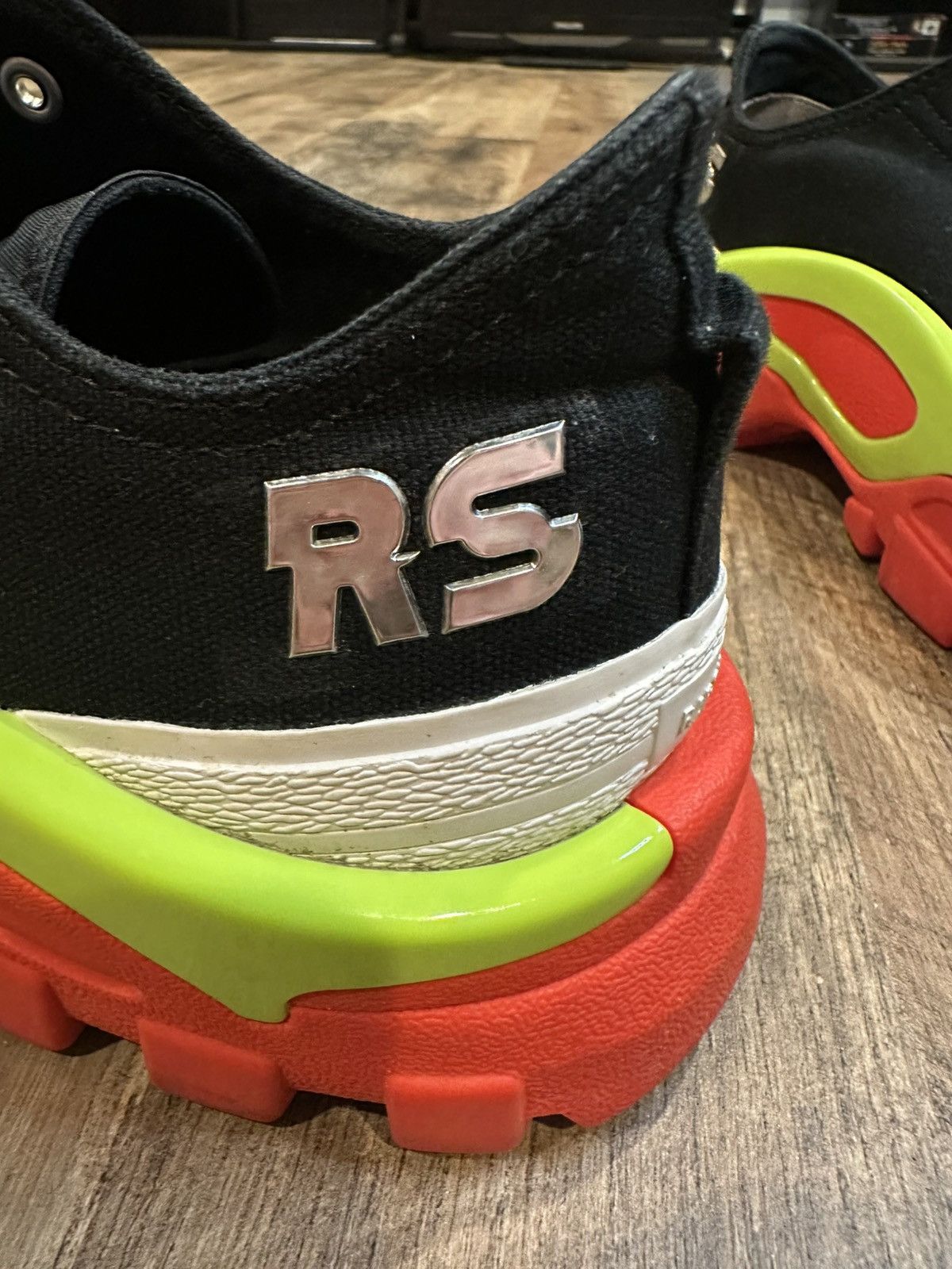 Adidas × Raf Simons Raf Simons x Adidas Detroit Runner Black Silver Slime Size US 12 / EU 45 - 10 Thumbnail