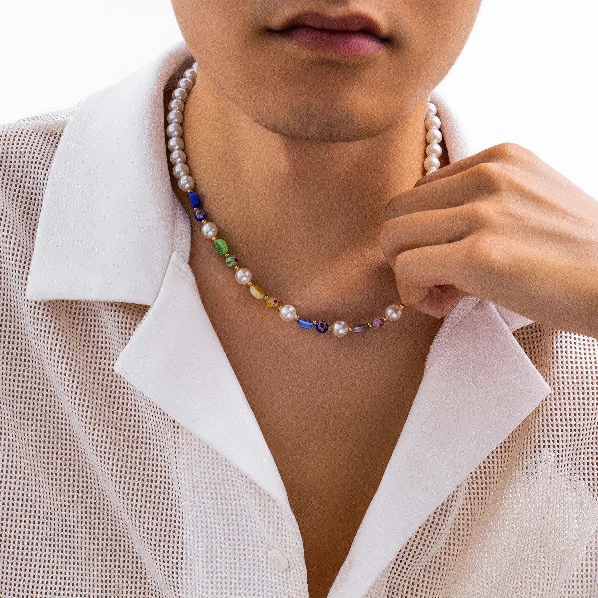 Jewelry Imitation Acrylic Beads Pearl Necklace Size ONE SIZE - 2 Thumbnail