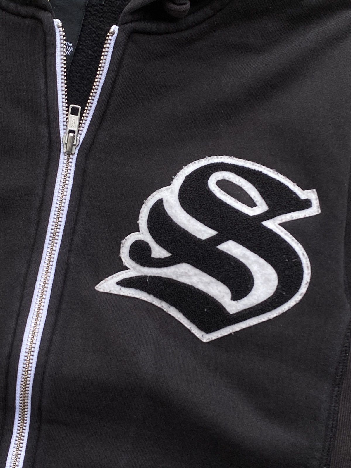 Stussy × Vintage Vintage Stussy Gothic Logo Zipper Hoodie Size US S / EU 44-46 / 1 - 9 Thumbnail
